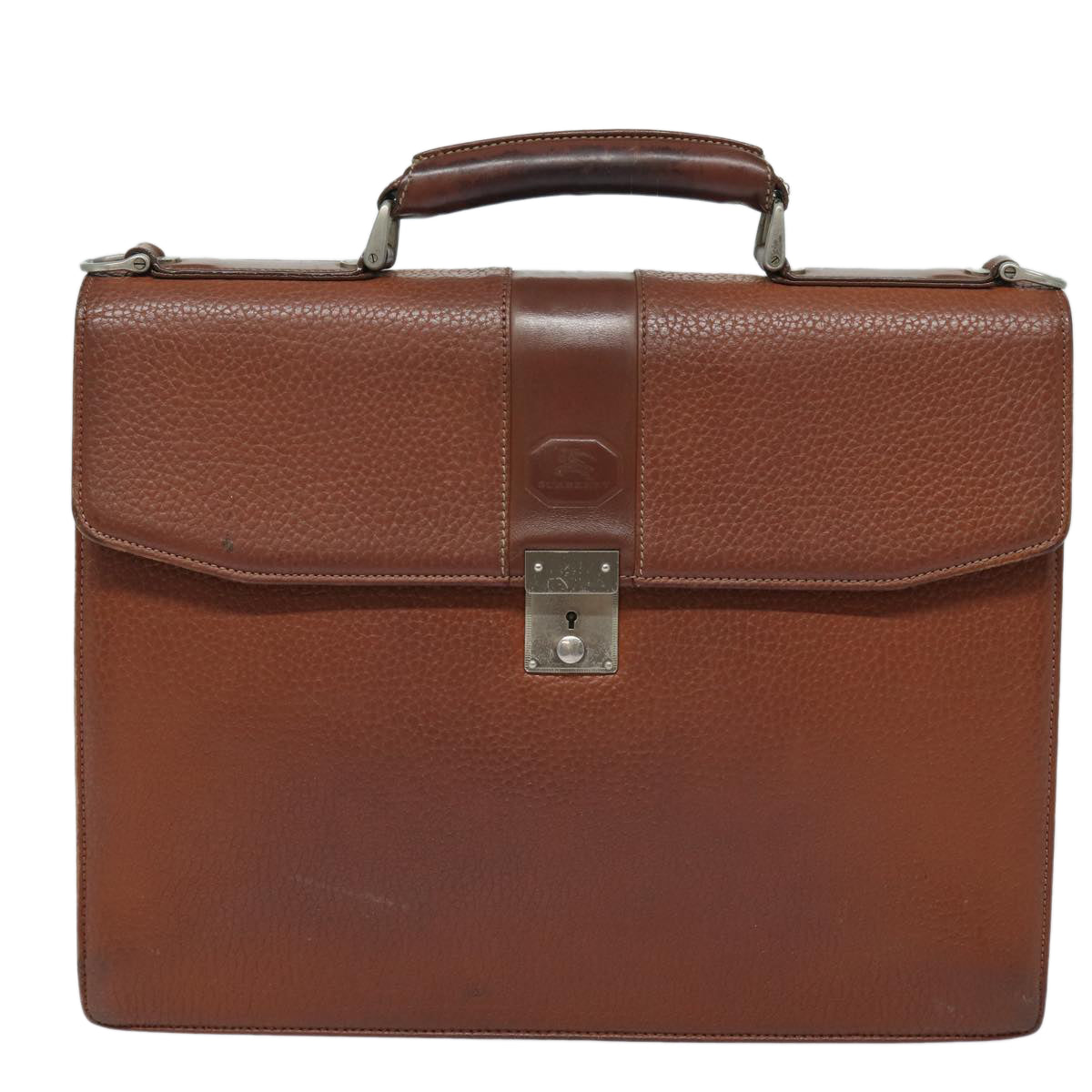 BURBERRY Hand Bag Leather Brown ti1869