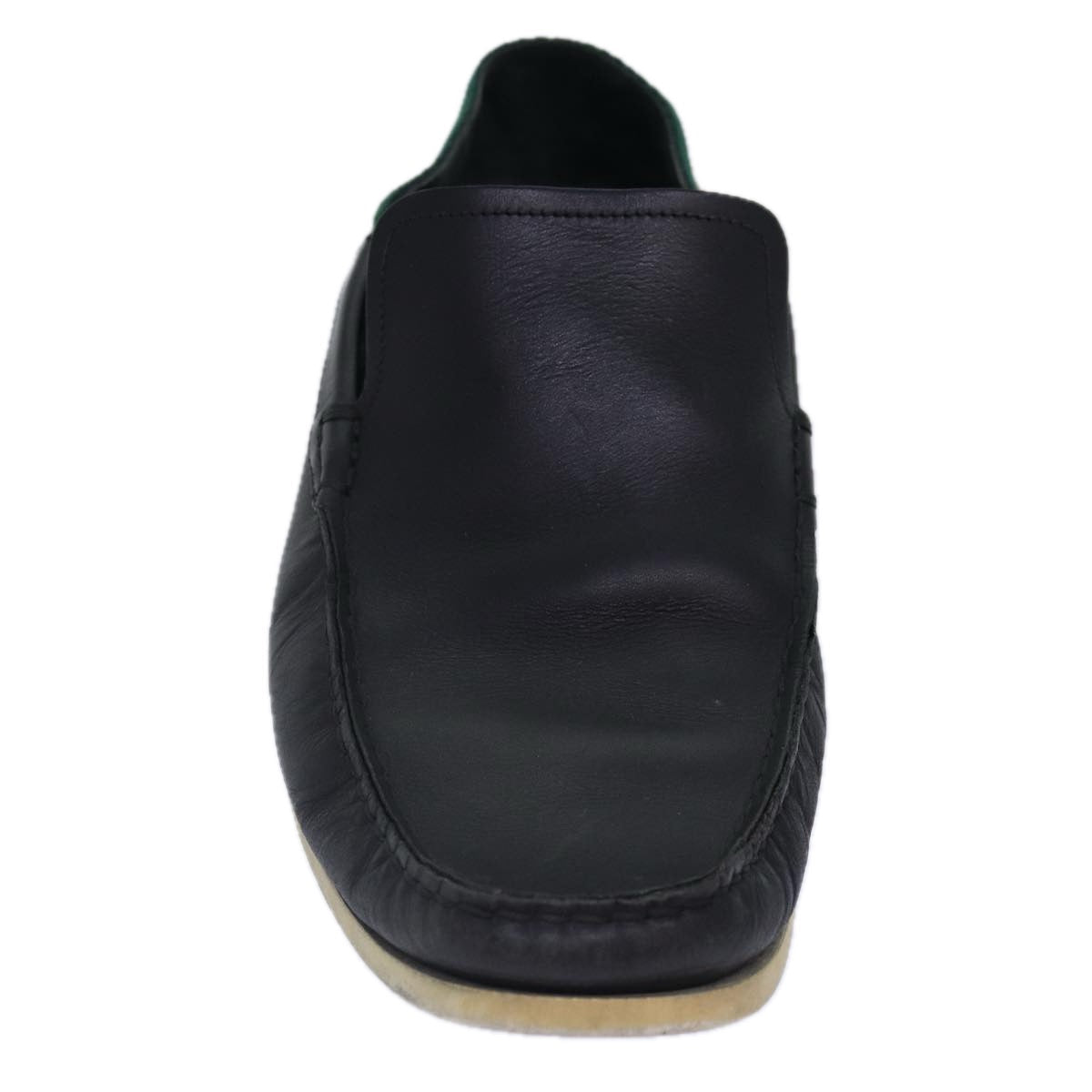 GUCCI Web Sherry Line slipper shoes Leather 41.5EJ Black ti1971