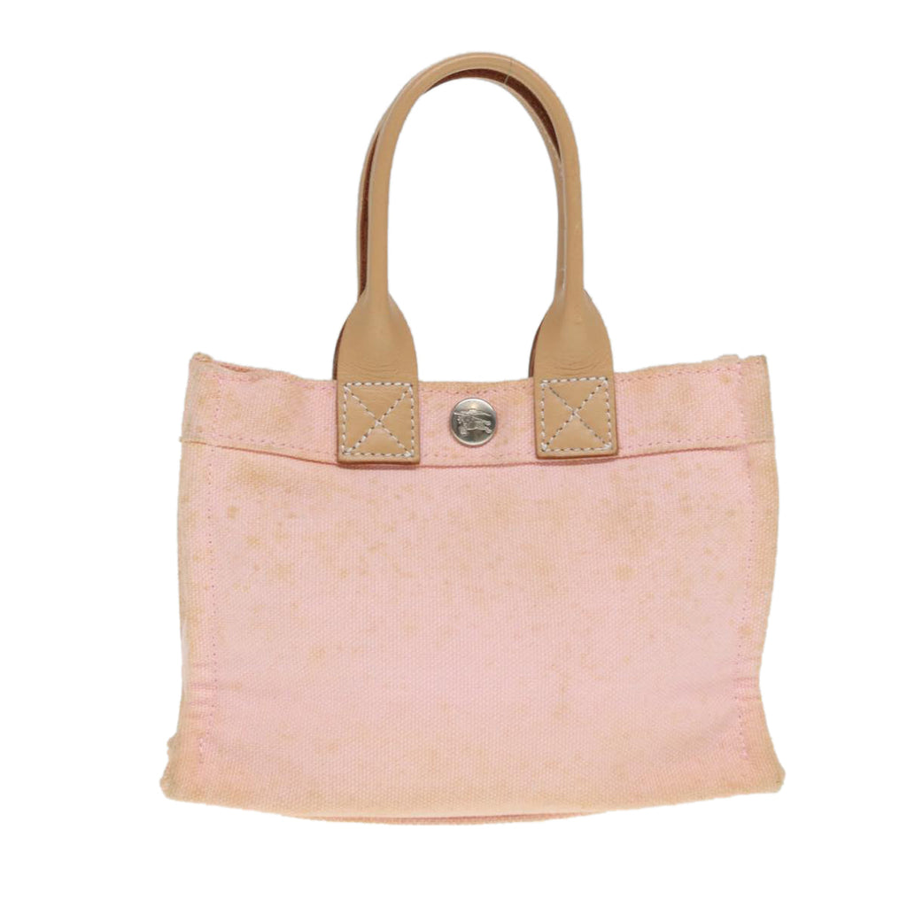 BURBERRY Blue Label Hand Bag Canvas Pink Beige ti1990
