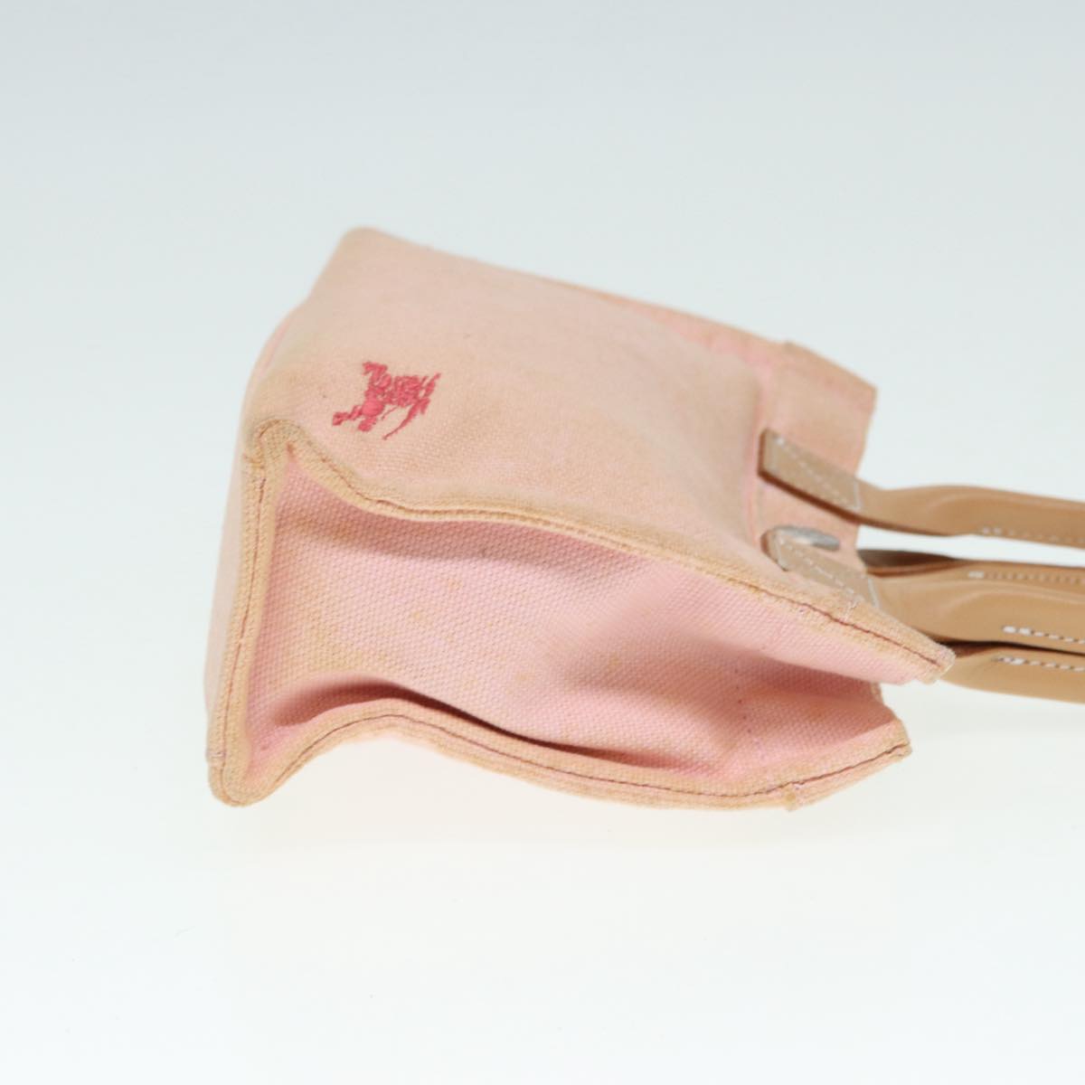 BURBERRY Blue Label Hand Bag Canvas Pink Beige ti1990
