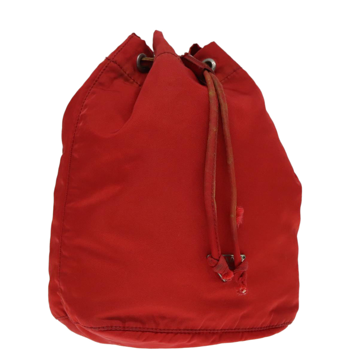 PRADA Pouch Nylon Red Silver ti2074