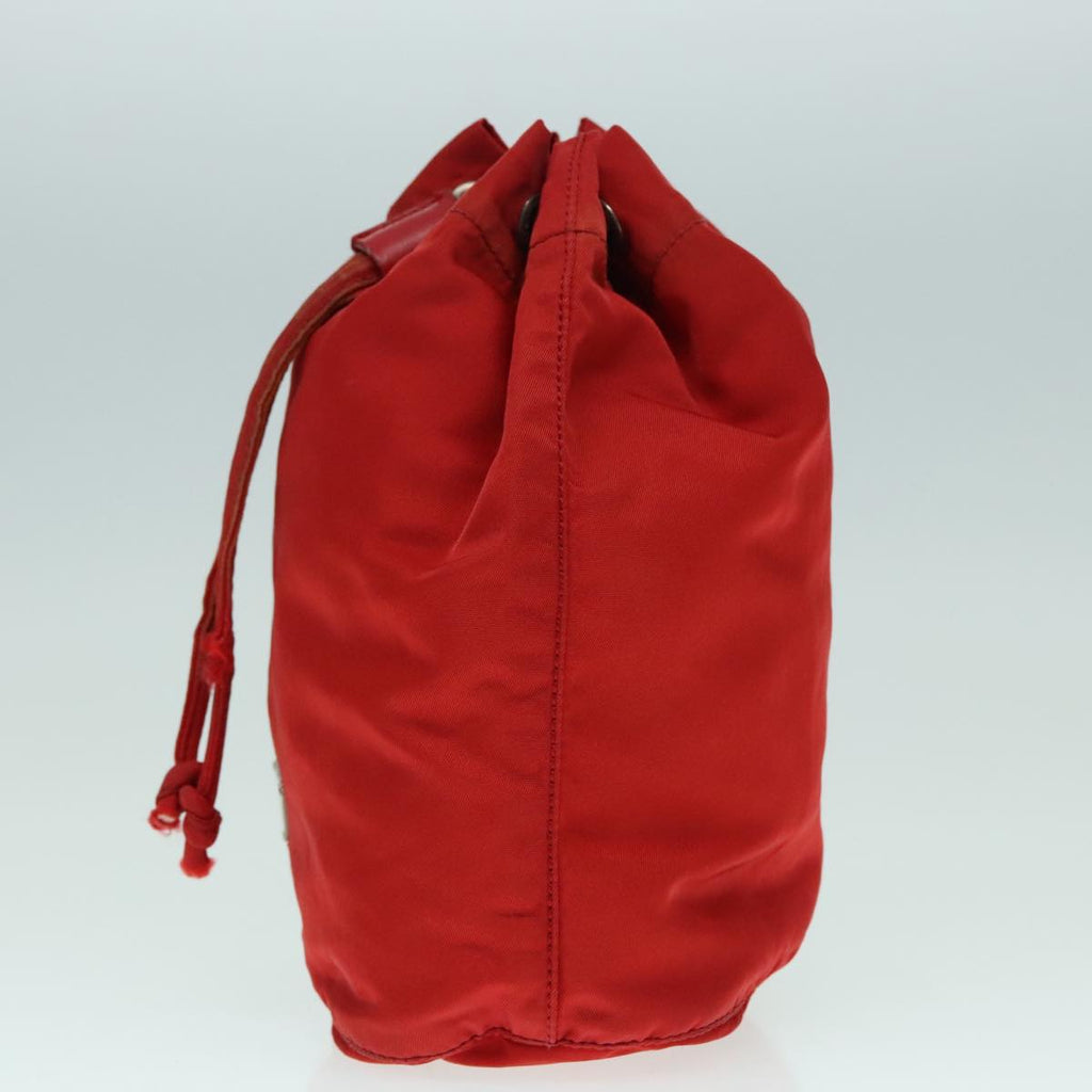 PRADA Pouch Nylon Red Silver ti2074