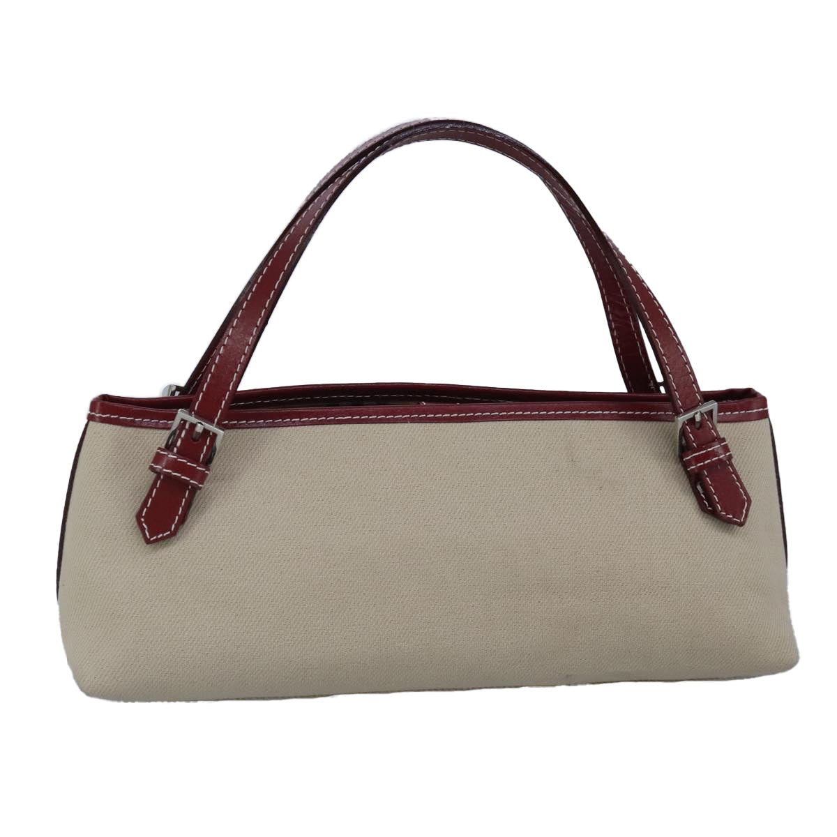 BURBERRY Blue Label Hand Bag Canvas Beige Red ti2349