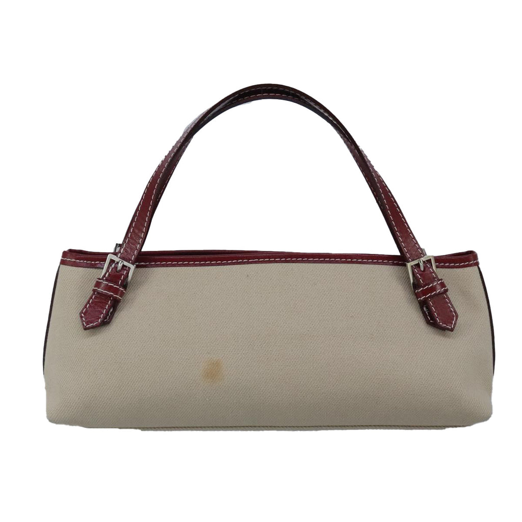 BURBERRY Blue Label Hand Bag Canvas Beige Red ti2349