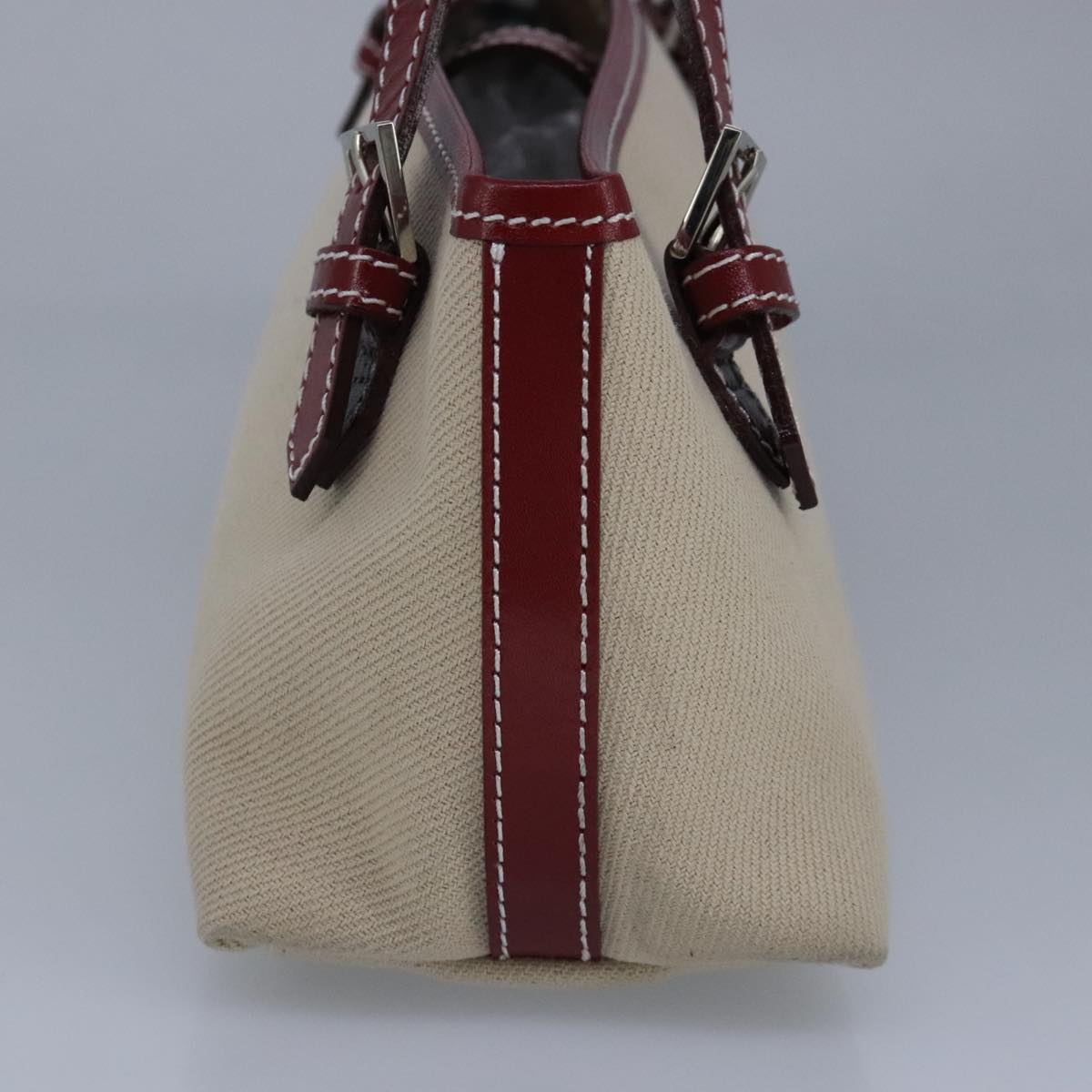 BURBERRY Blue Label Hand Bag Canvas Beige Red ti2349