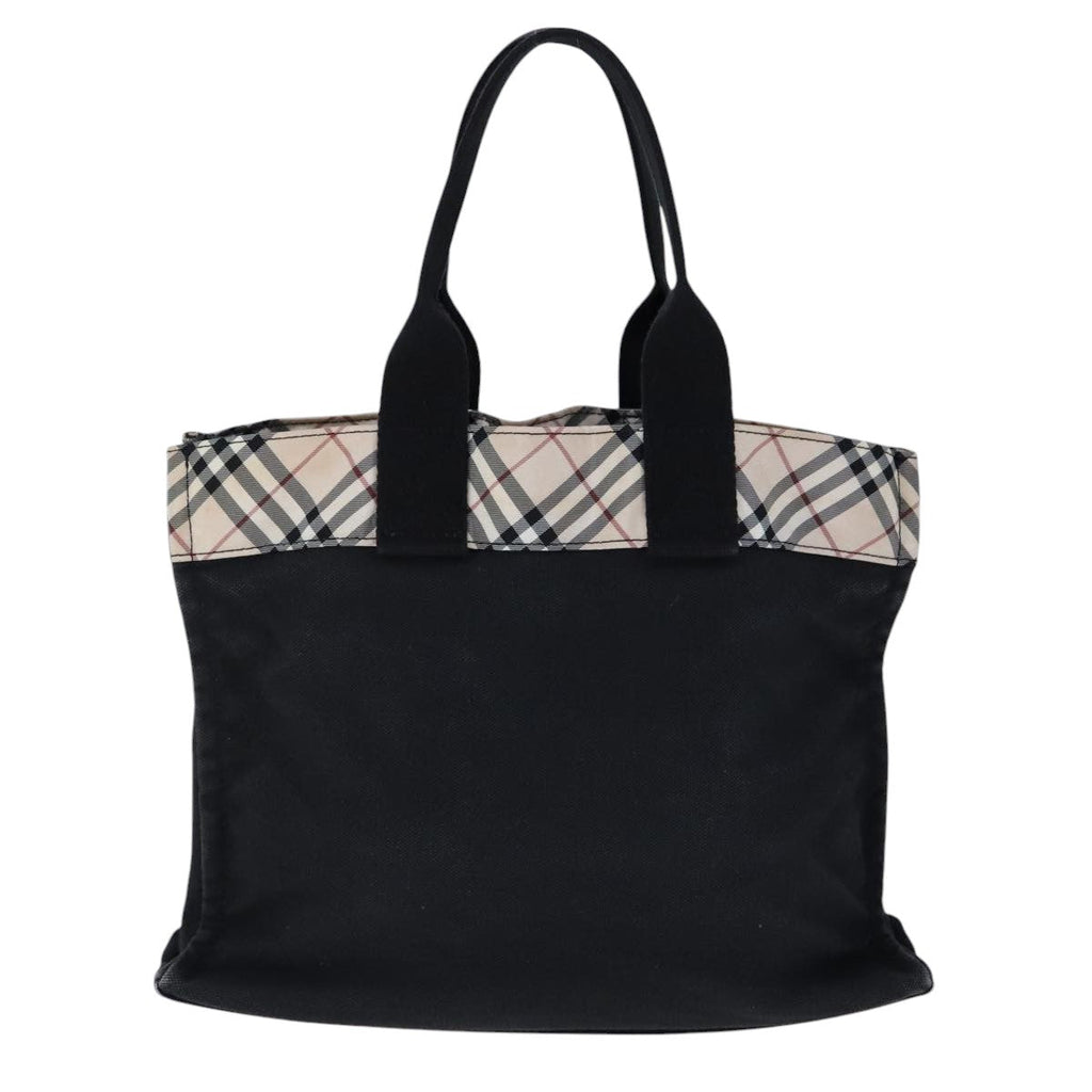 BURBERRY Blue Label Nova Check Tote Bag Canvas Black Beige ti2485