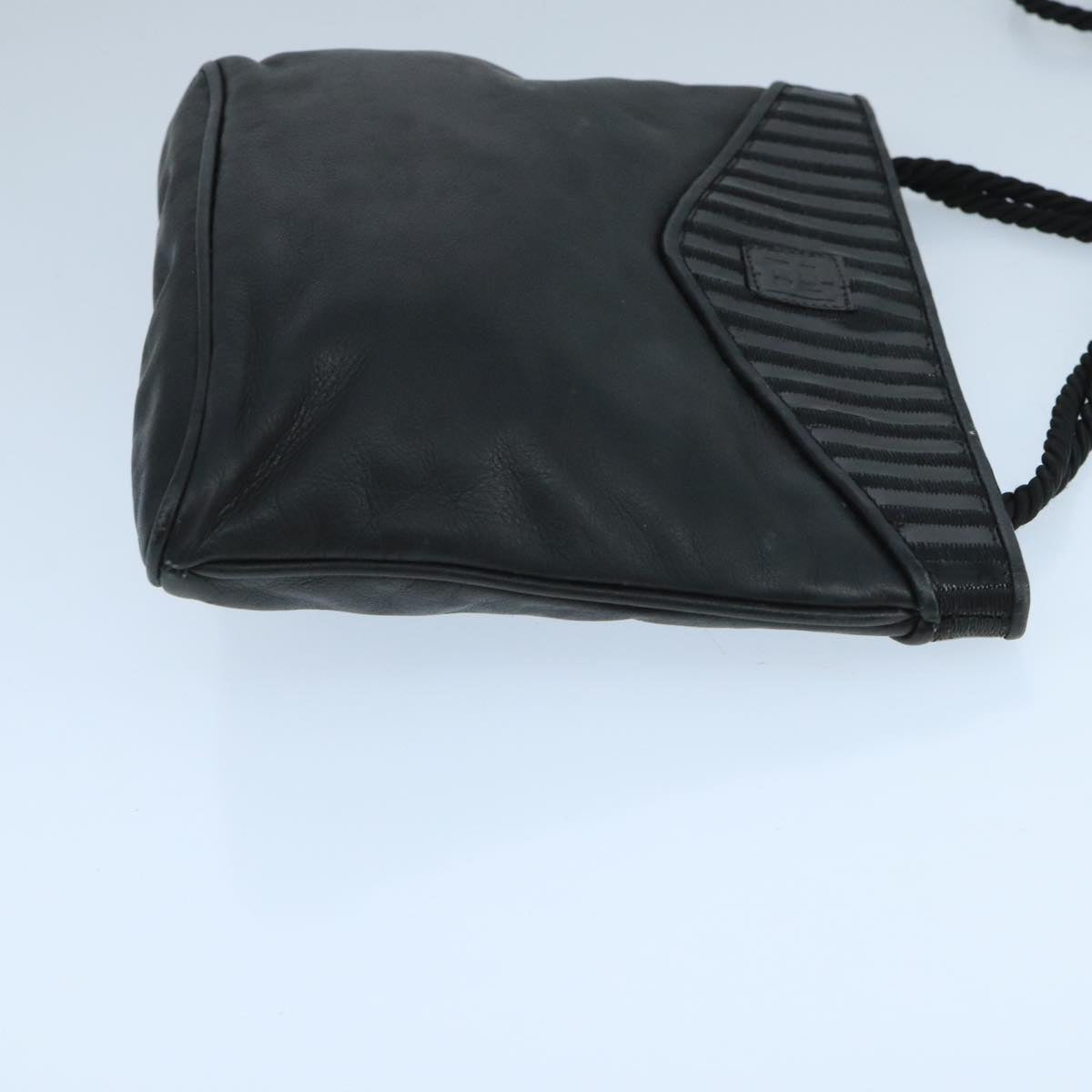 FENDI Shoulder Bag Leather Black ti2515
