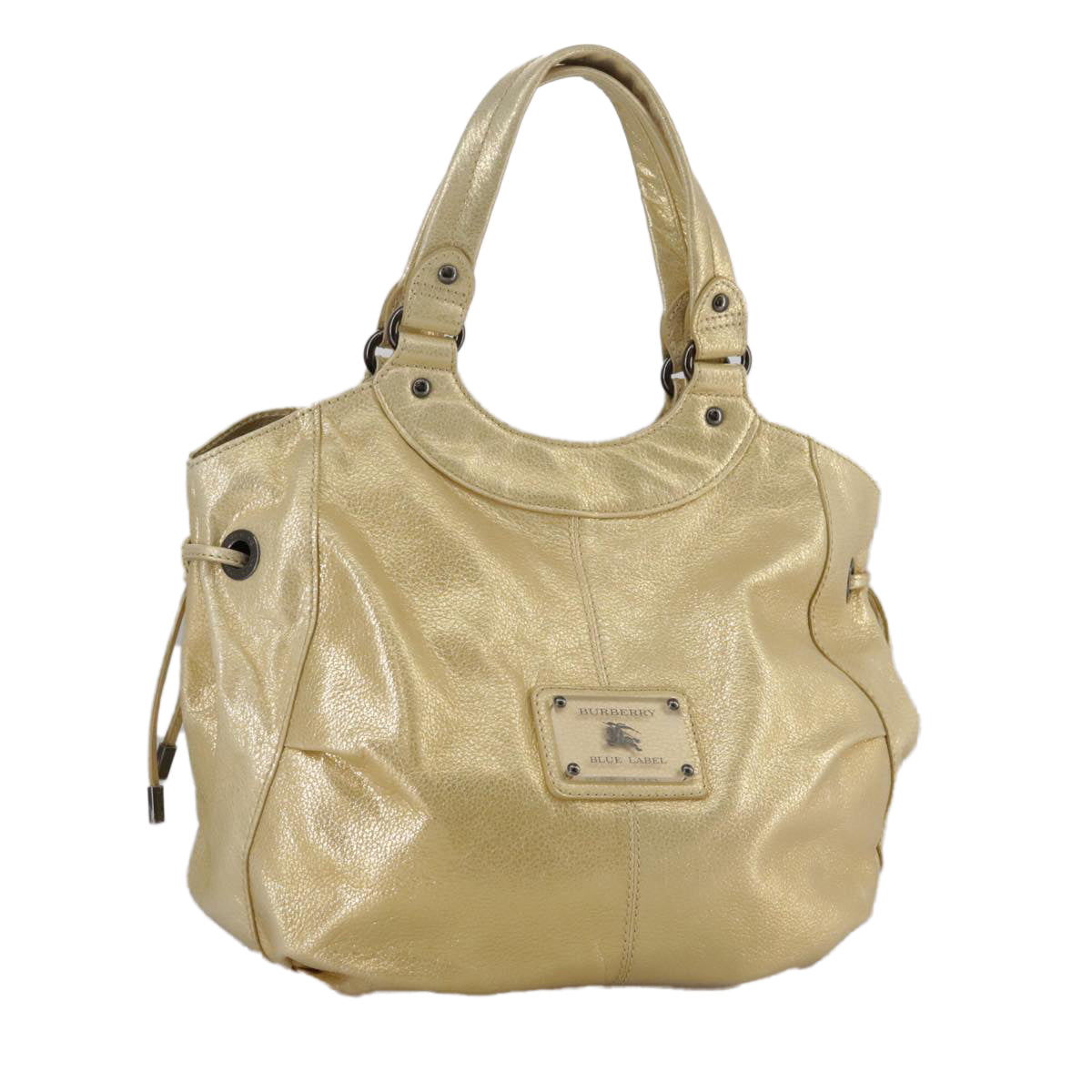 BURBERRY Hand Bag Leather Gold ti2578