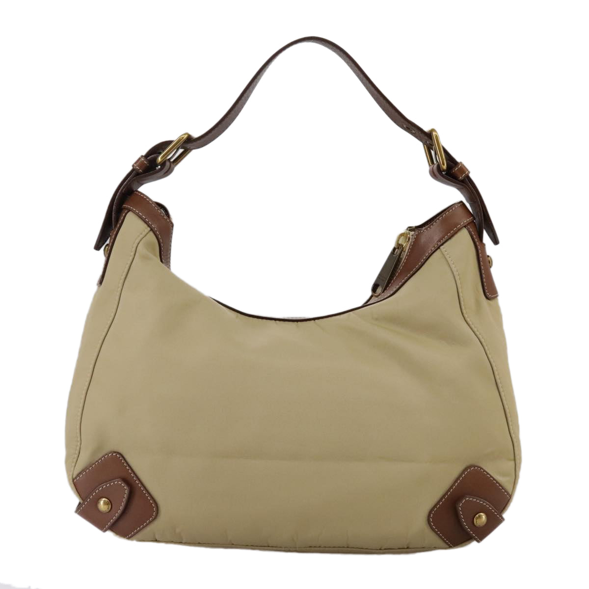 BURBERRY Blue Label Shoulder Bag Nylon Leather Beige Brown ti2579