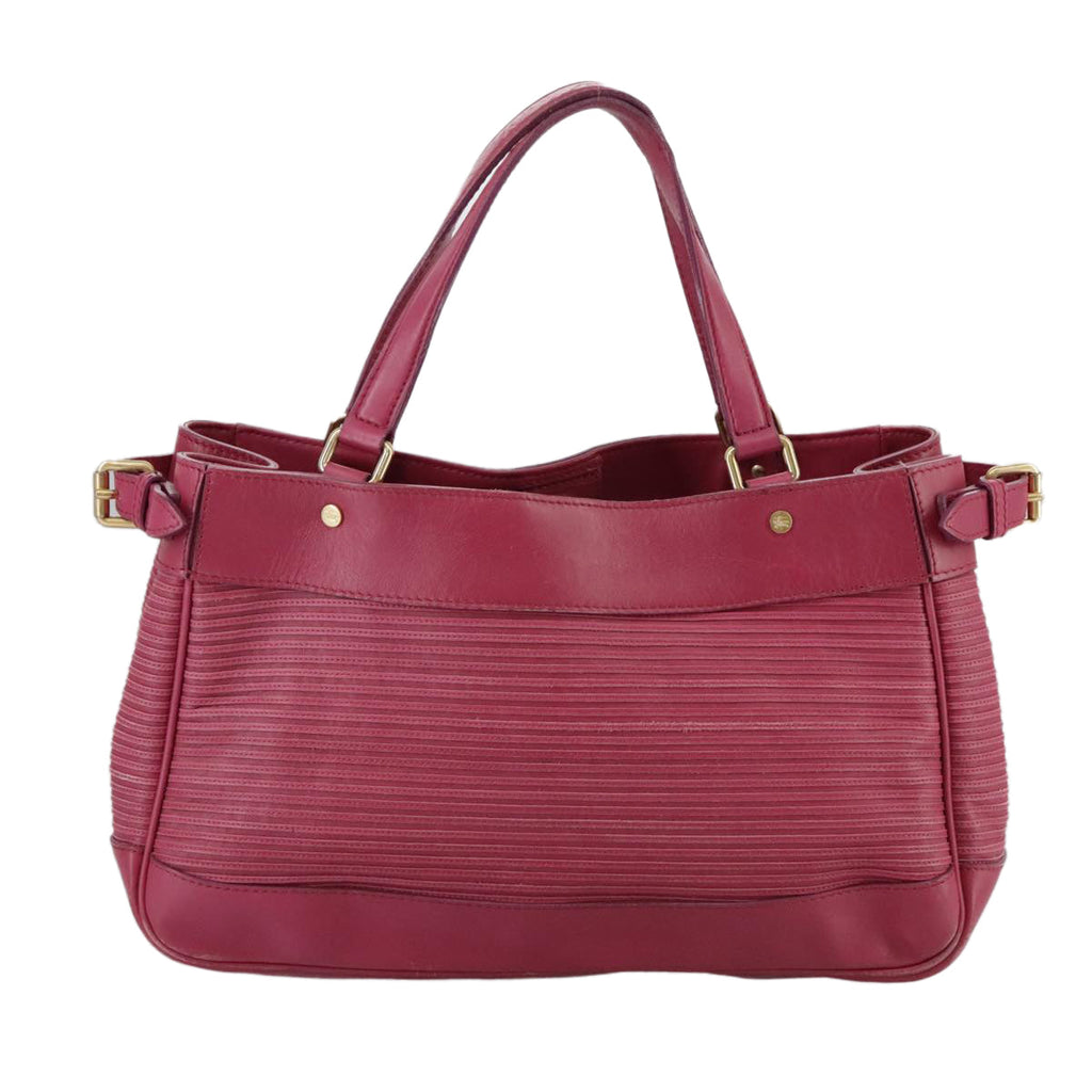 BURBERRY Blue Label Hand Bag Leather Pink Gold ti2580