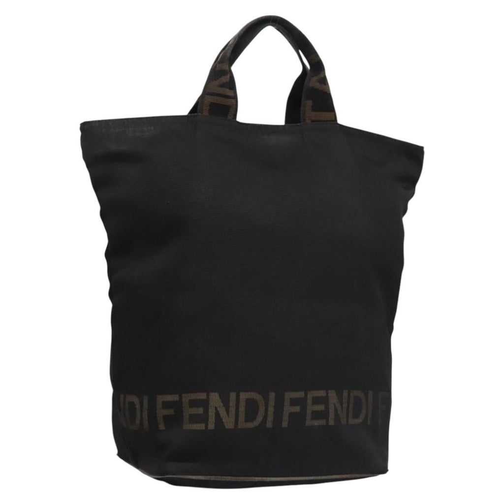 FENDI Hand Bag Canvas Black ti2793