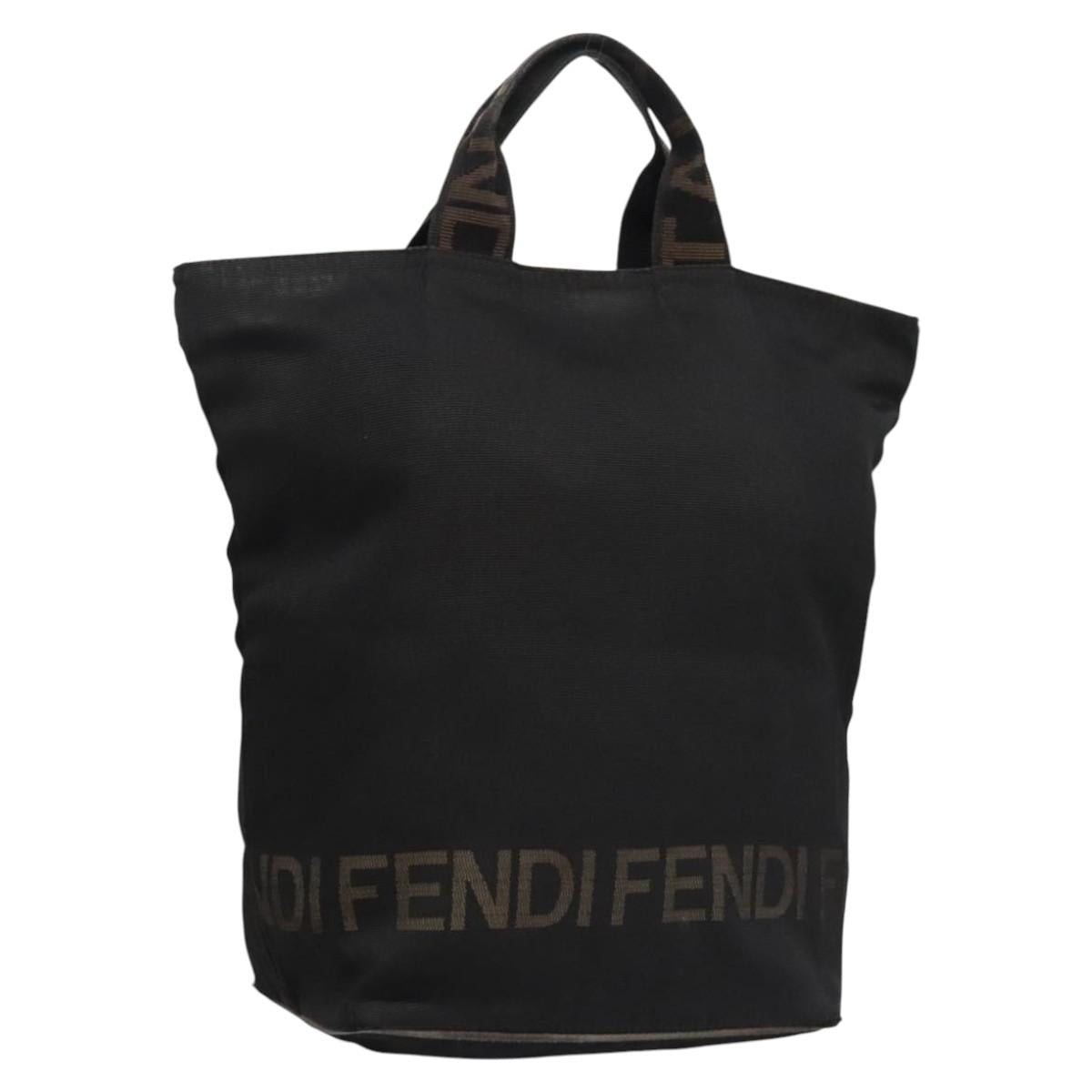 FENDI Hand Bag Canvas Black ti2793