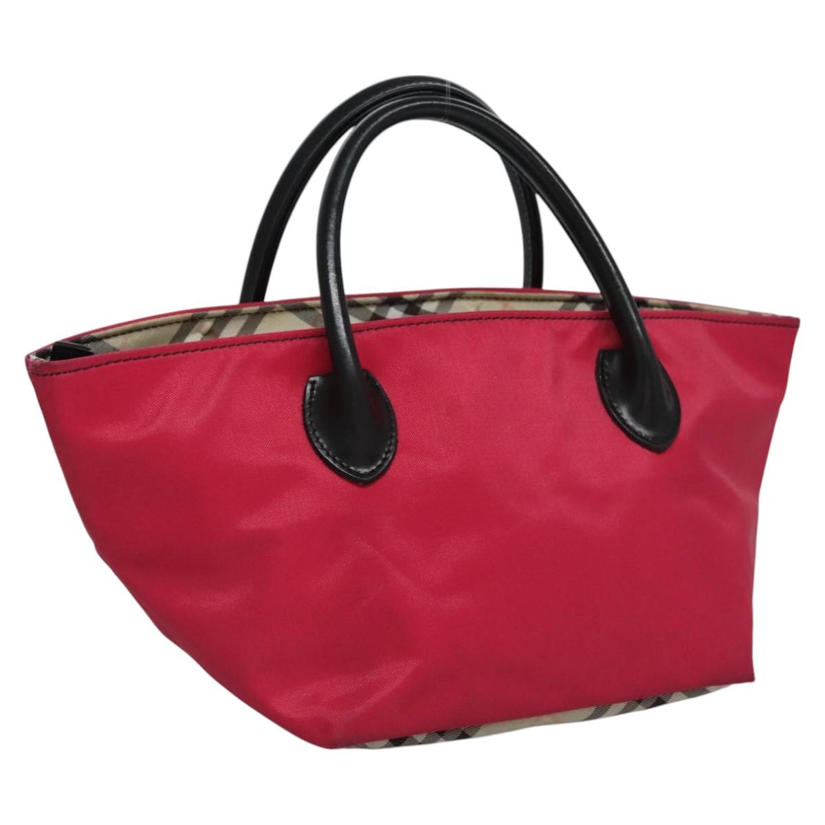 BURBERRY Blue Label Hand Bag Nylon Pink ti2827