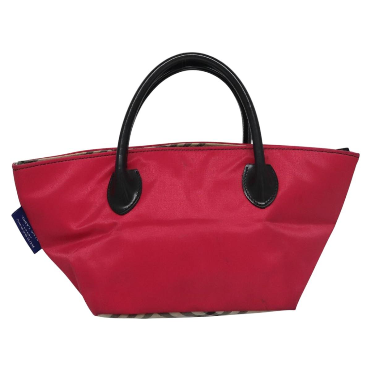 BURBERRY Blue Label Hand Bag Nylon Pink ti2827