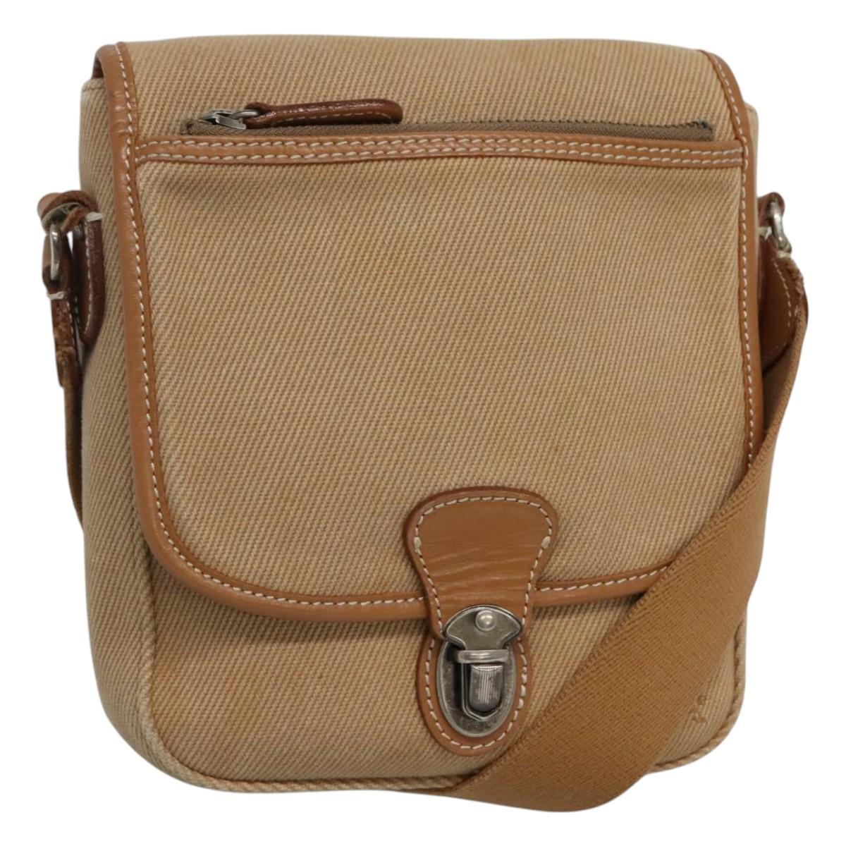 BURBERRY Blue Label Shoulder Bag Canvas Beige ti2844