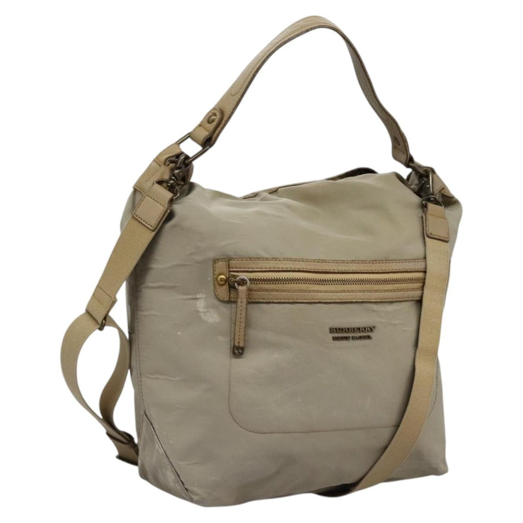 BURBERRY Blue Label Shoulder Bag Nylon 2way Beige ti2857