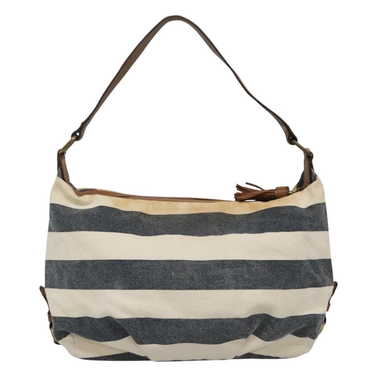 BURBERRY Blue Label Shoulder Bag Canvas Navy ti2862