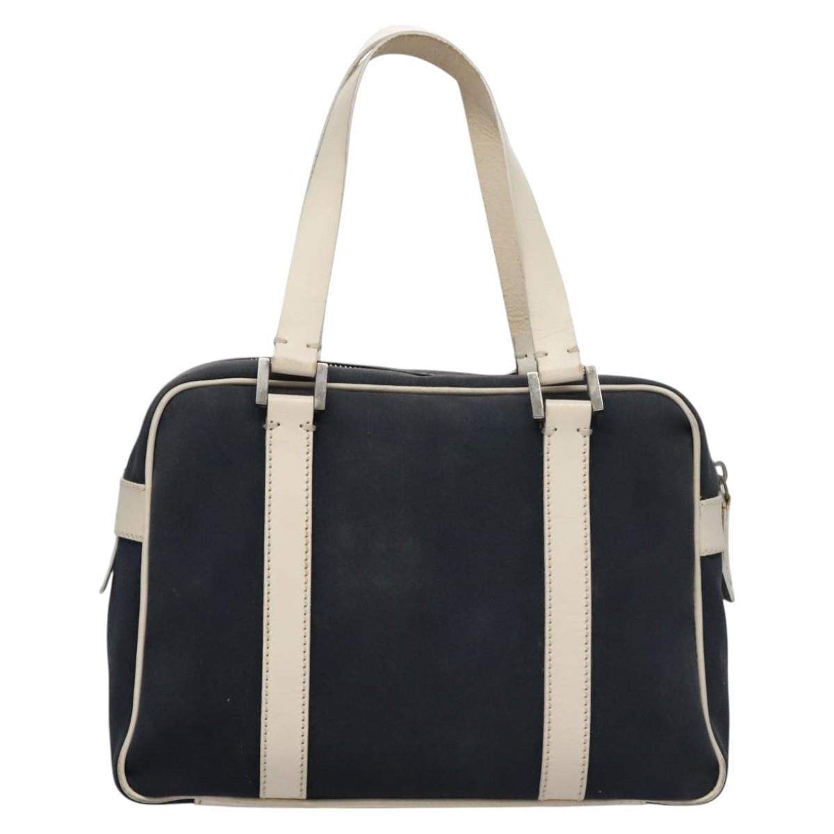 FENDI Hand Bag Canvas Navy ti2885