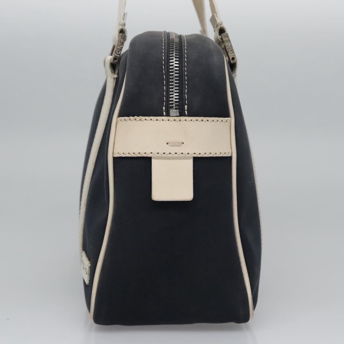 FENDI Hand Bag Canvas Navy ti2885