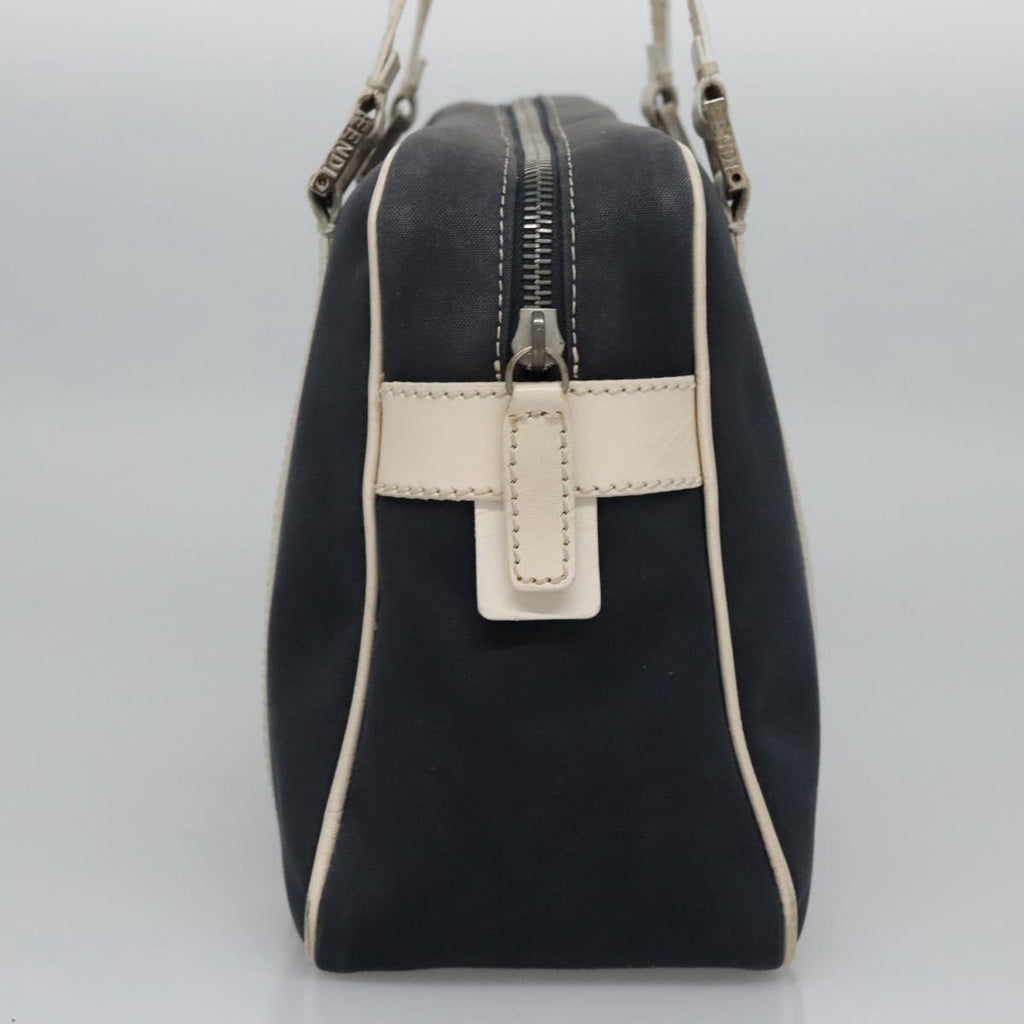 FENDI Hand Bag Canvas Navy ti2885