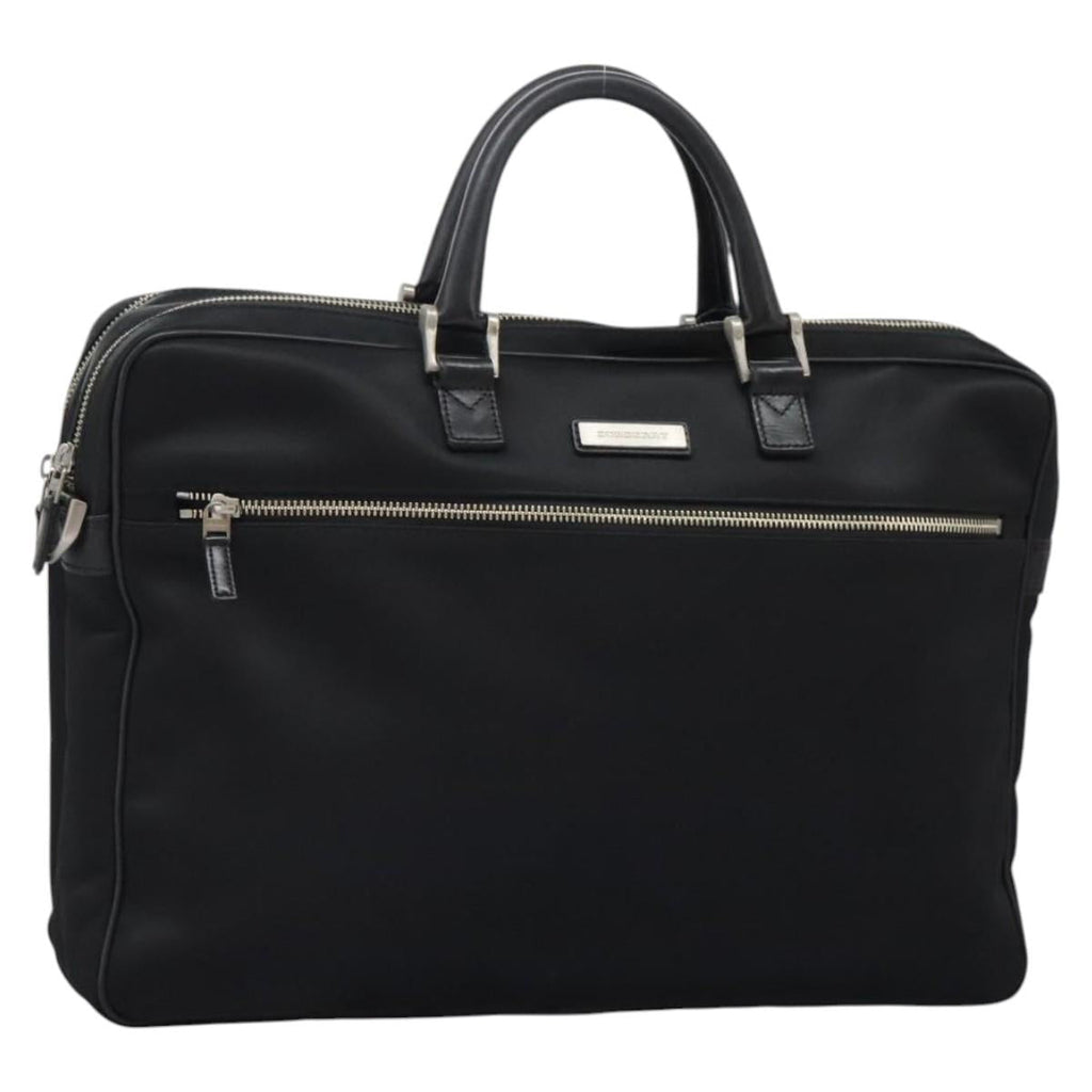 BURBERRY Business Bag Nylon Black Silver ti2998