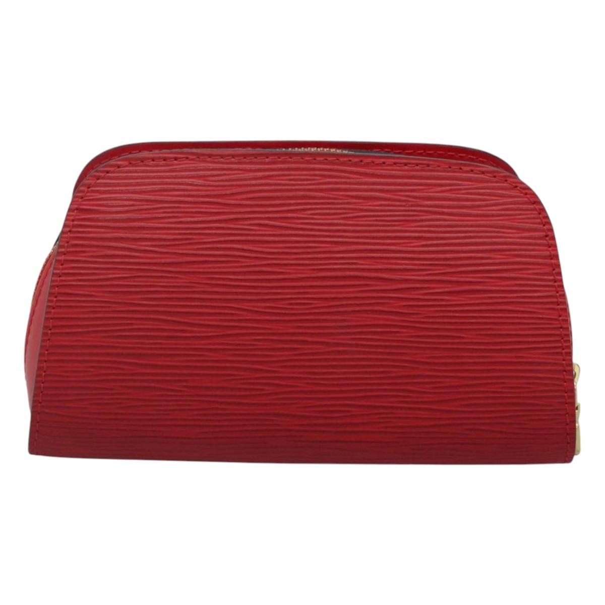 LOUIS VUITTON Epi Dauphine PM Pouch Castilian Red M48447 LV ti3059