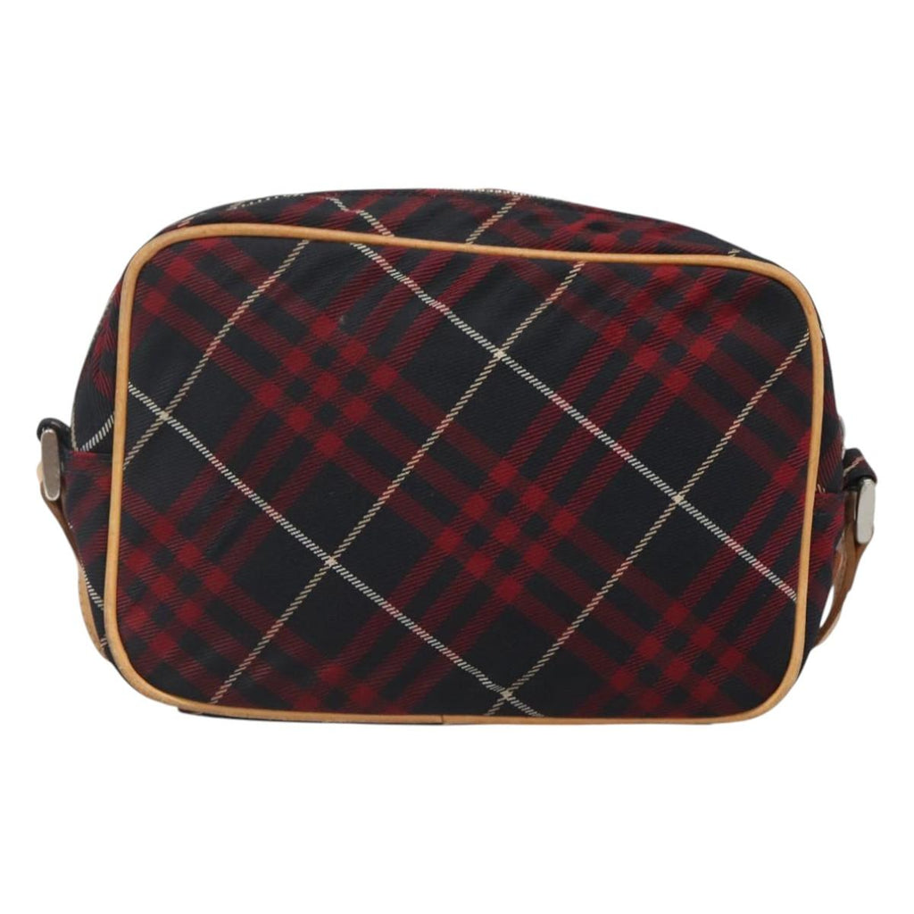 BURBERRY Blue Label Nova Check Shoulder Bag Canvas Red Navy ti3067