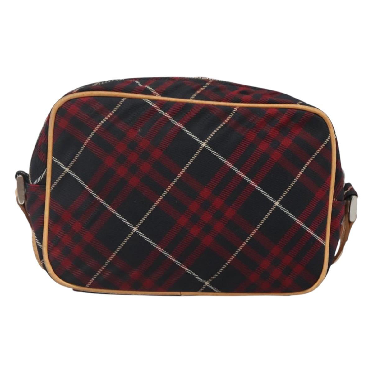 BURBERRY Blue Label Nova Check Shoulder Bag Canvas Red Navy ti3067