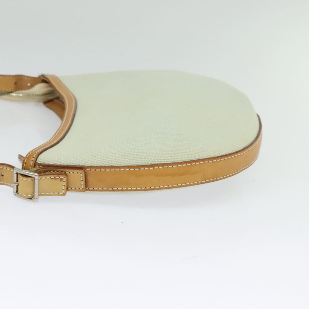 BURBERRY Blue Label Shoulder Bag Canvas Light Blue Silver ti3149