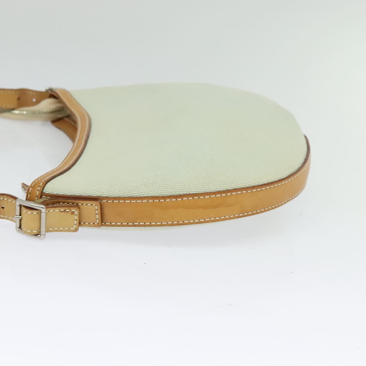 BURBERRY Blue Label Shoulder Bag Canvas Light Blue Silver ti3149