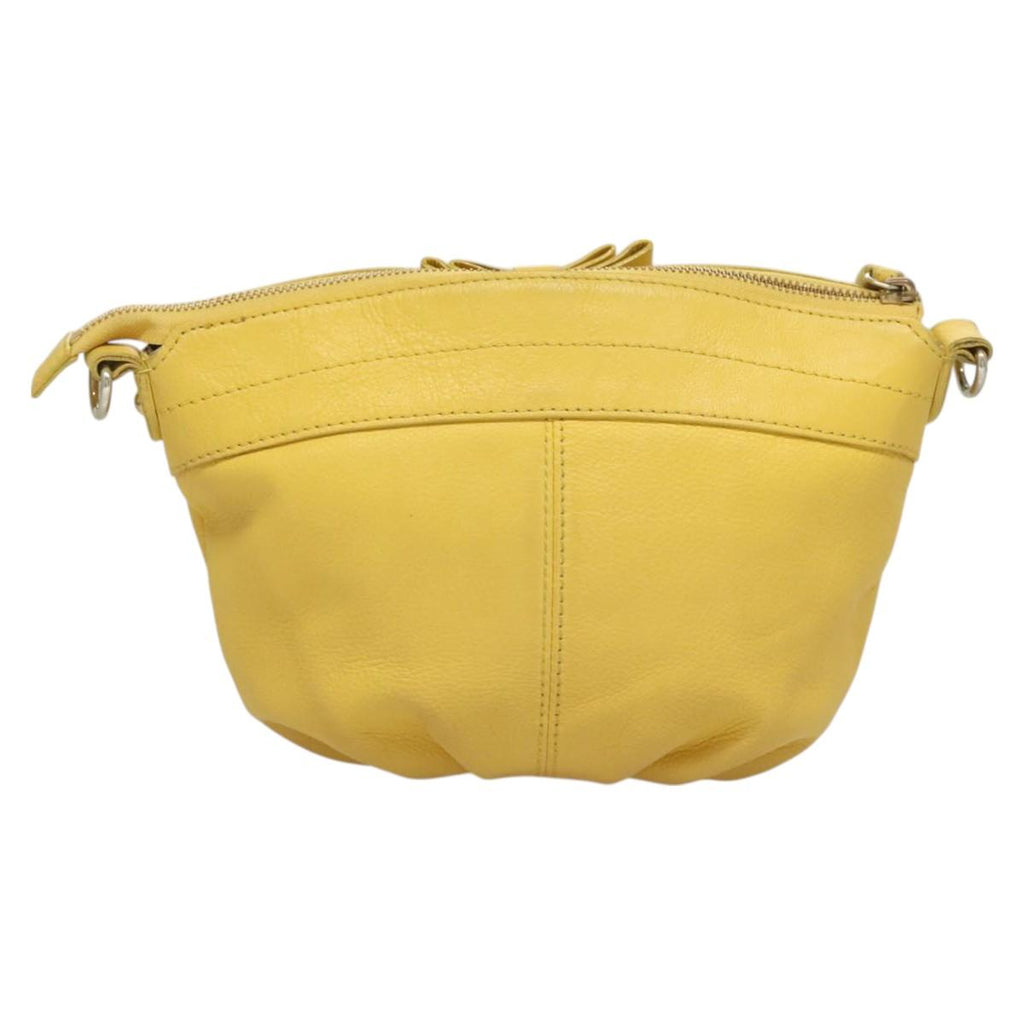 BURBERRY Blue Label Shoulder Bag Leather Yellow Gold ti3250