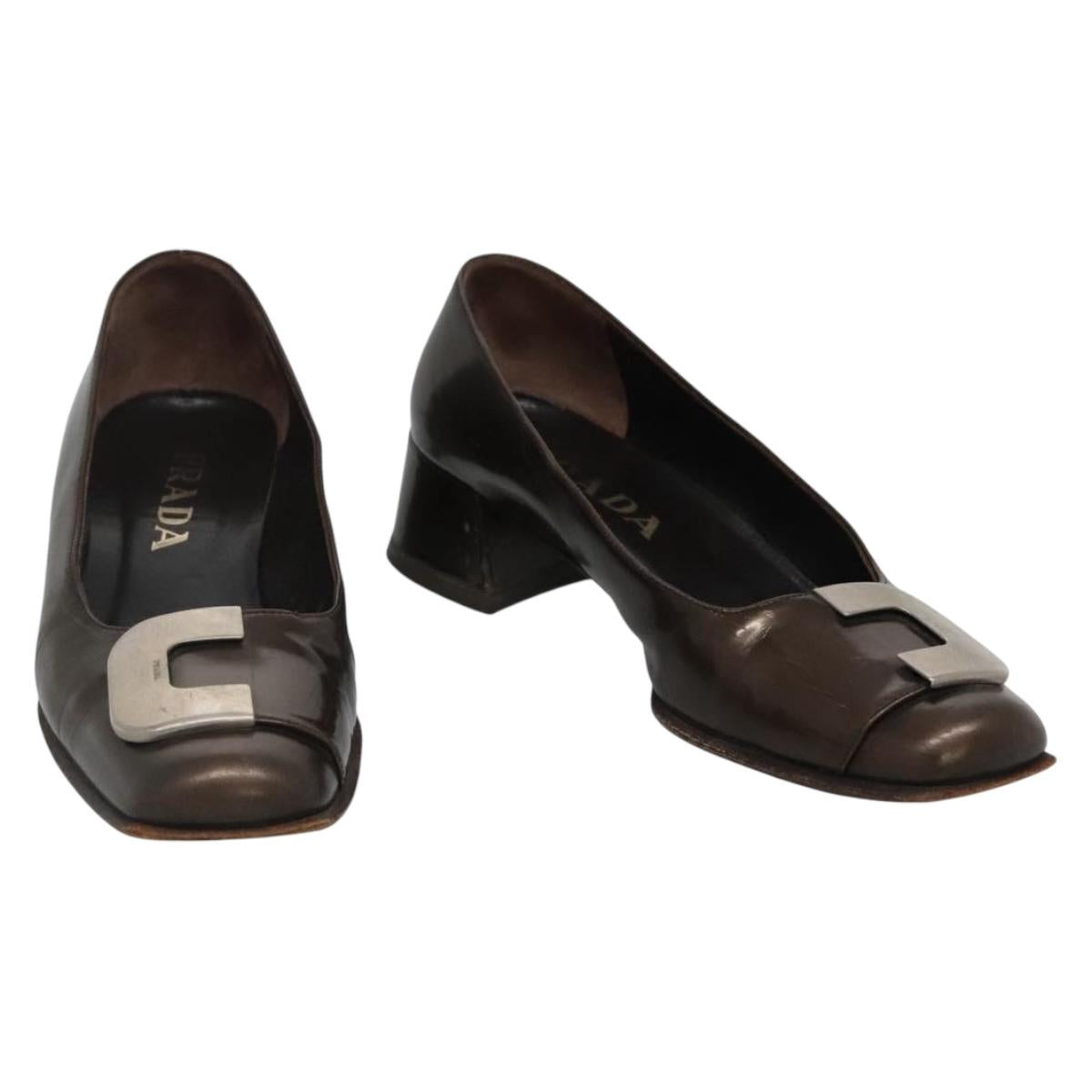 PRADA Shoes Patent leather Brown ti3272