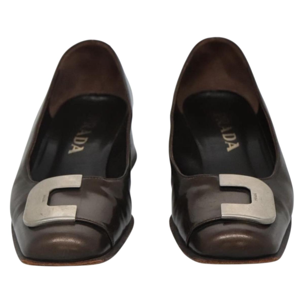 PRADA Shoes Patent leather Brown ti3272