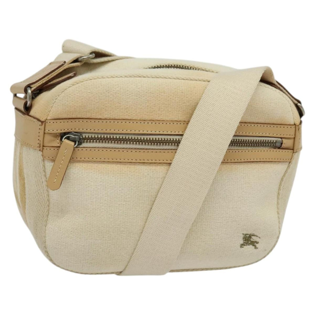 BURBERRY Blue Label Shoulder Bag Canvas Beige Gold ti3360