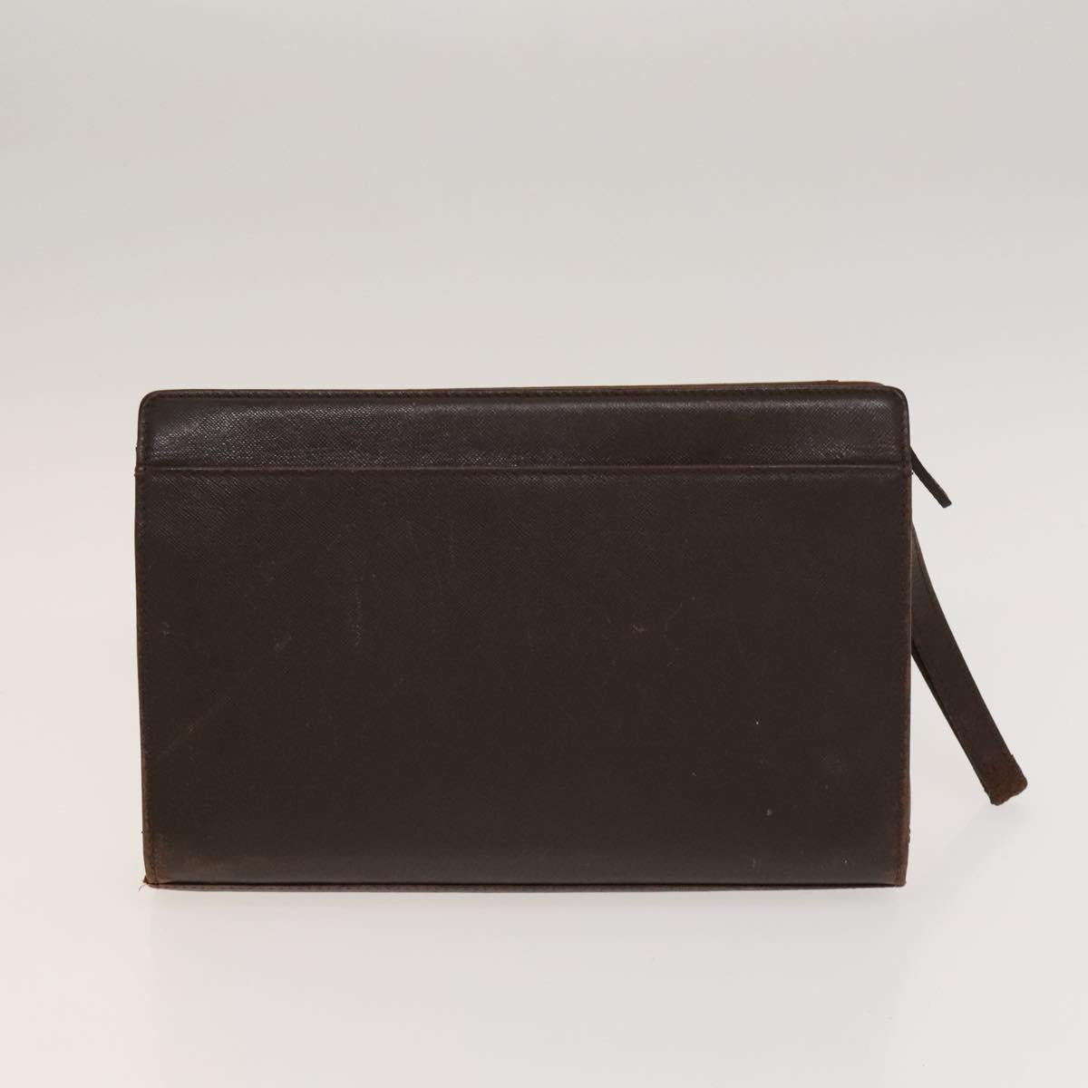 BURBERRY Clutch Bag Leather 2Set Brown ti3373