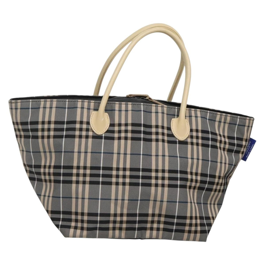 BURBERRY Blue Label Nova Check Tote Bag Nylon Gray ti3408