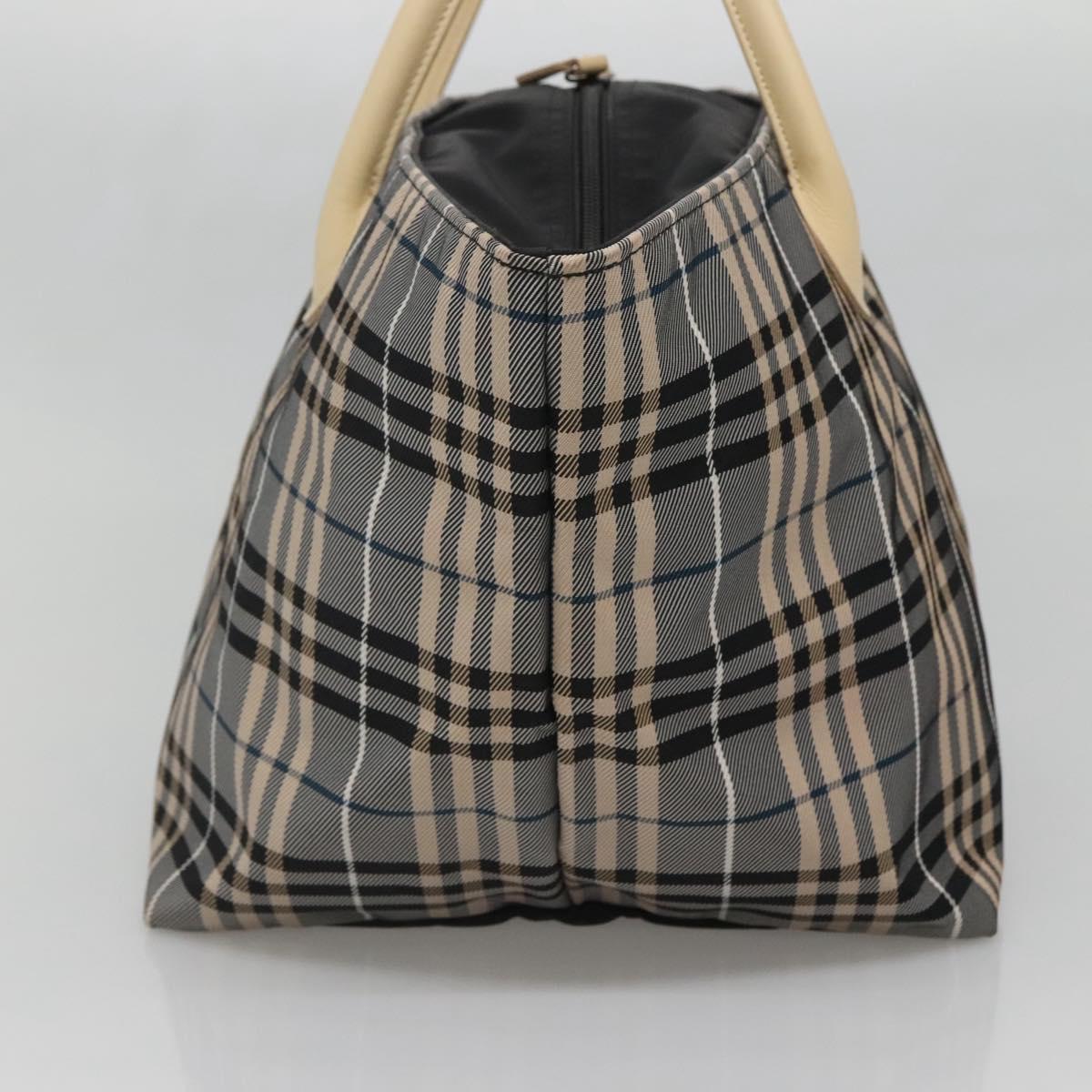 BURBERRY Blue Label Nova Check Tote Bag Nylon Gray ti3408