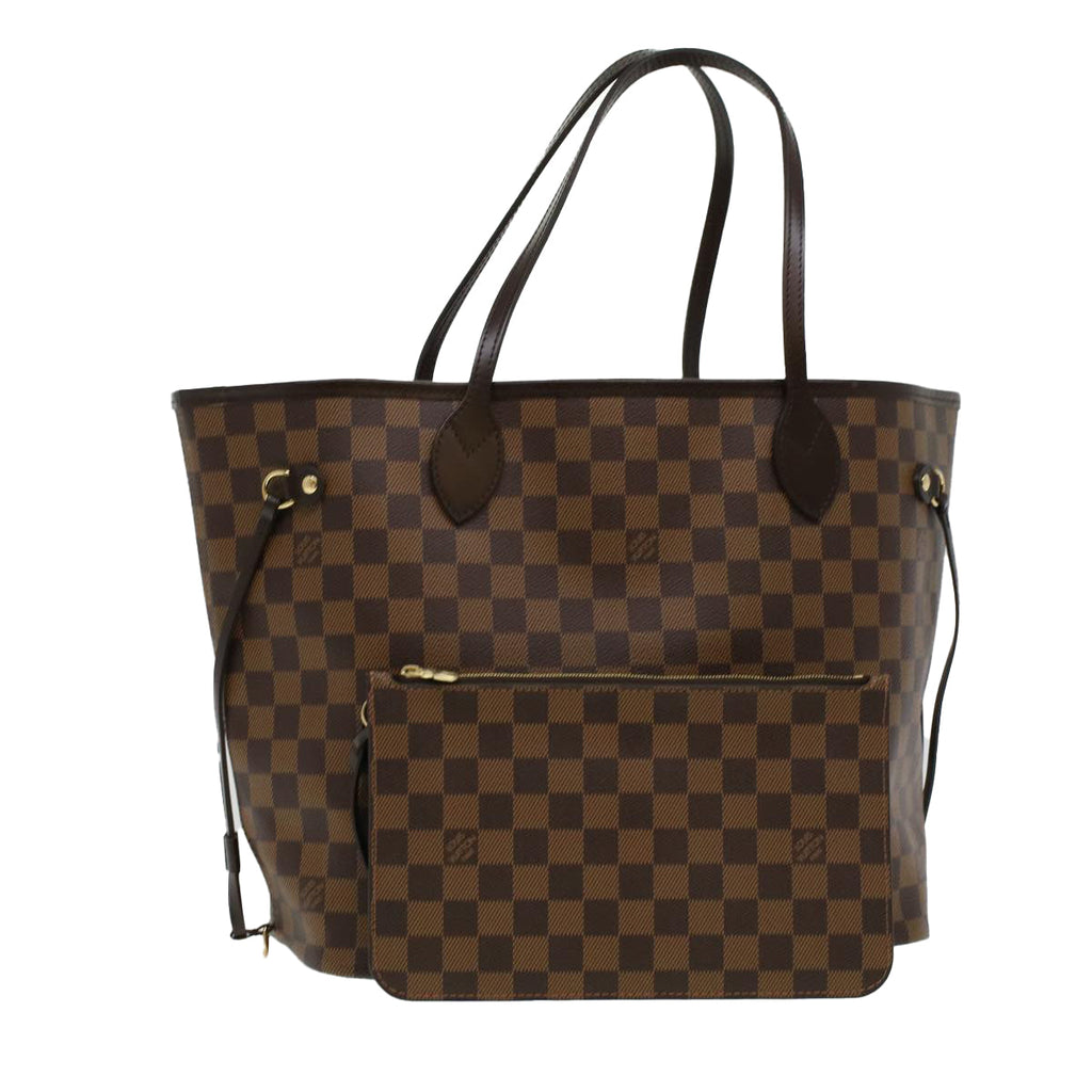 LOUIS VUITTON Damier Ebene Neverfull MM Tote Bag N51105 LV ai684SAV