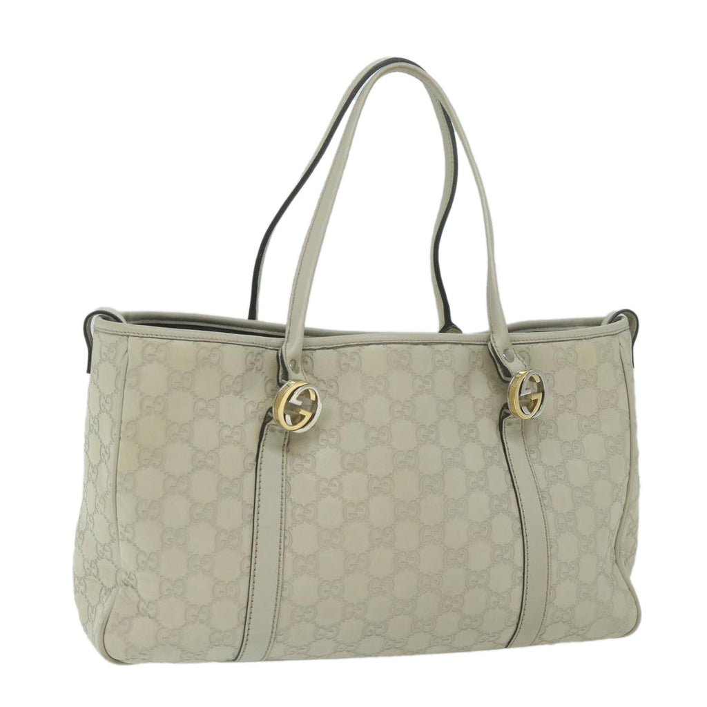 GUCCI GG Canvas Guccissima GG Twins Tote Bag White 232957 yk10150