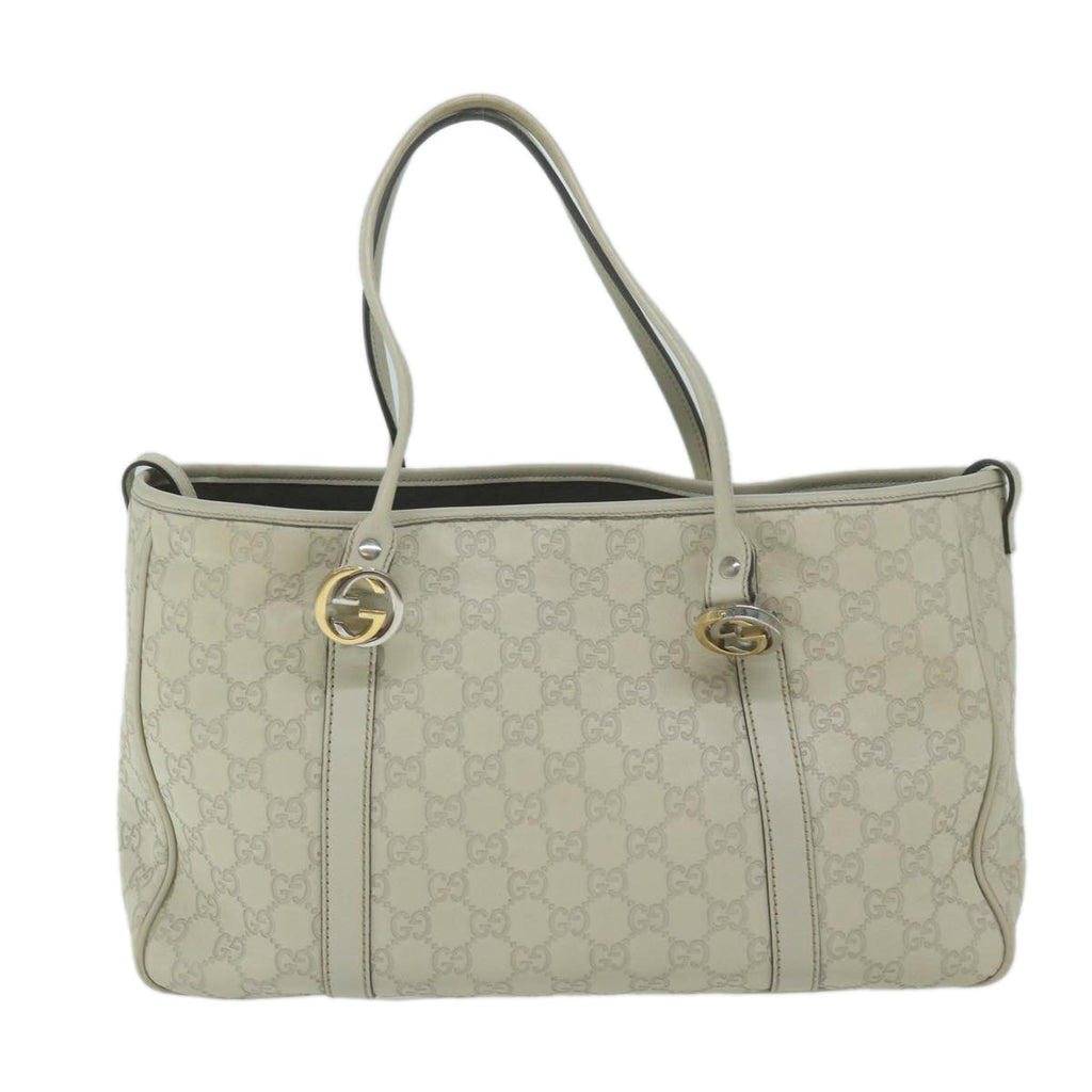 GUCCI GG Canvas Guccissima GG Twins Tote Bag White 232957 yk10150