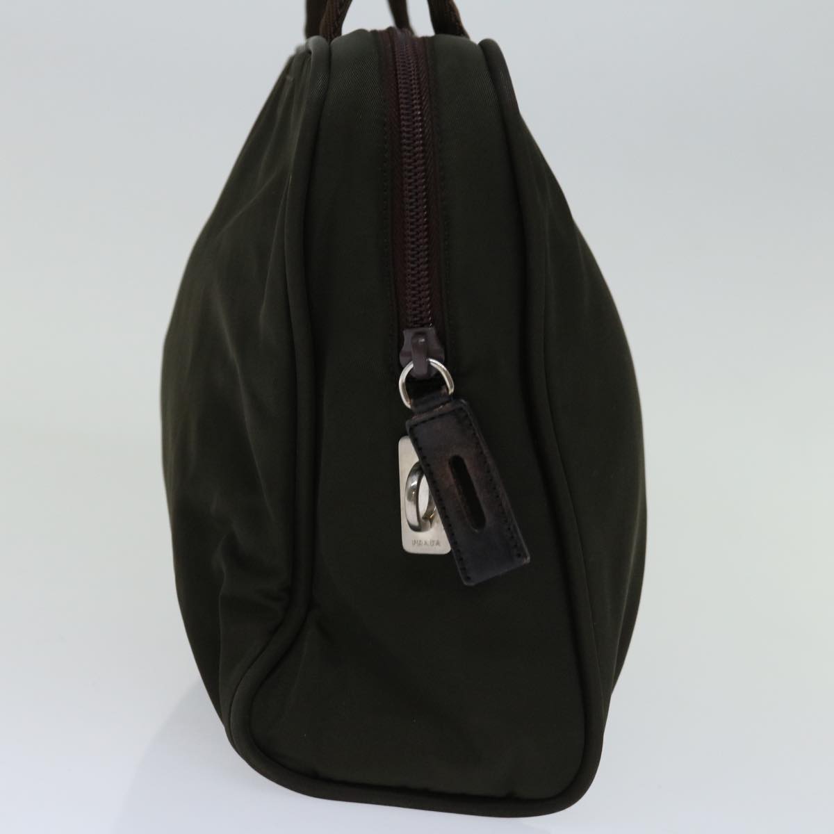 PRADA Hand Bag Nylon Brown yk11116