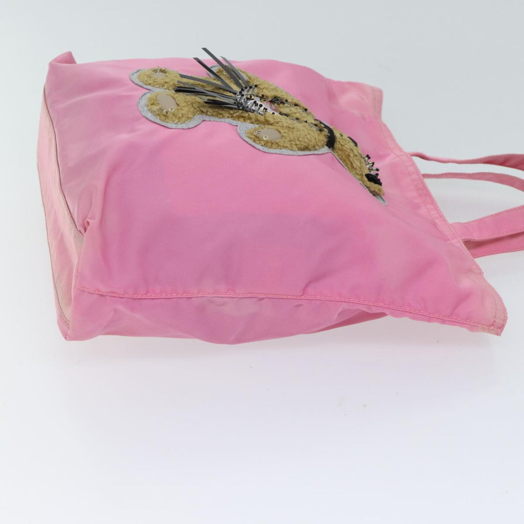 PRADA Hand Bag Nylon Pink yk11651