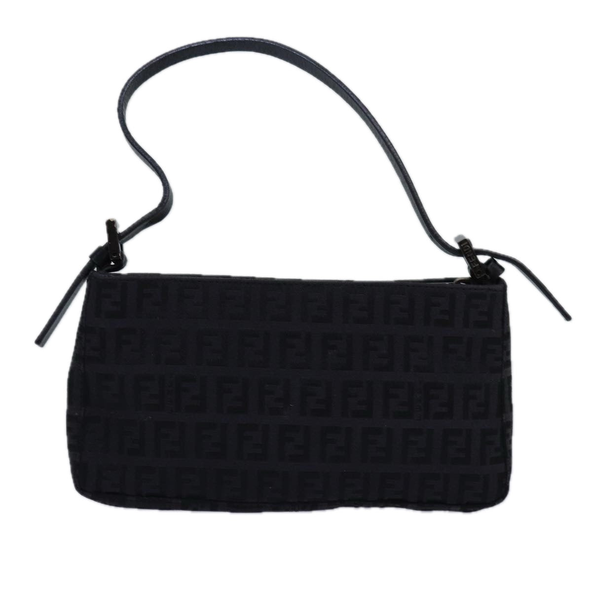 FENDI Zucchino Canvas Hand Bag Black yk13746