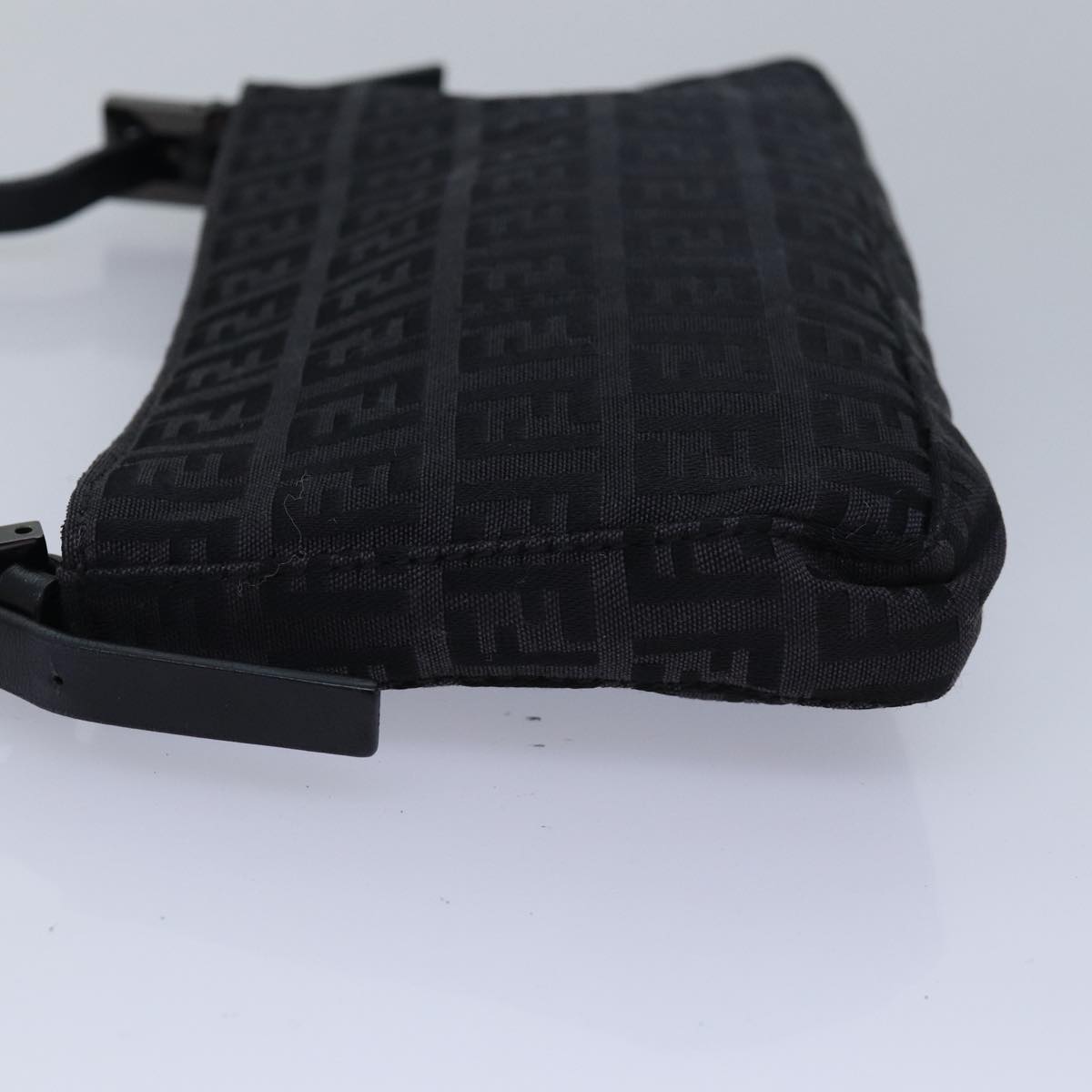 FENDI Zucchino Canvas Hand Bag Black yk13746