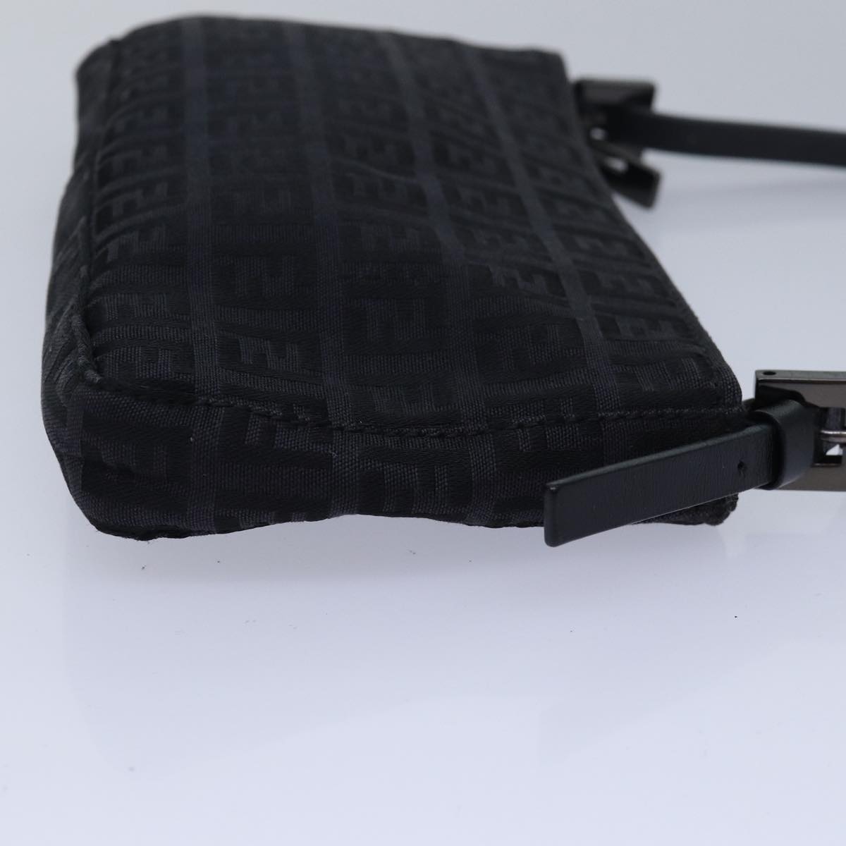 FENDI Zucchino Canvas Hand Bag Black yk13746