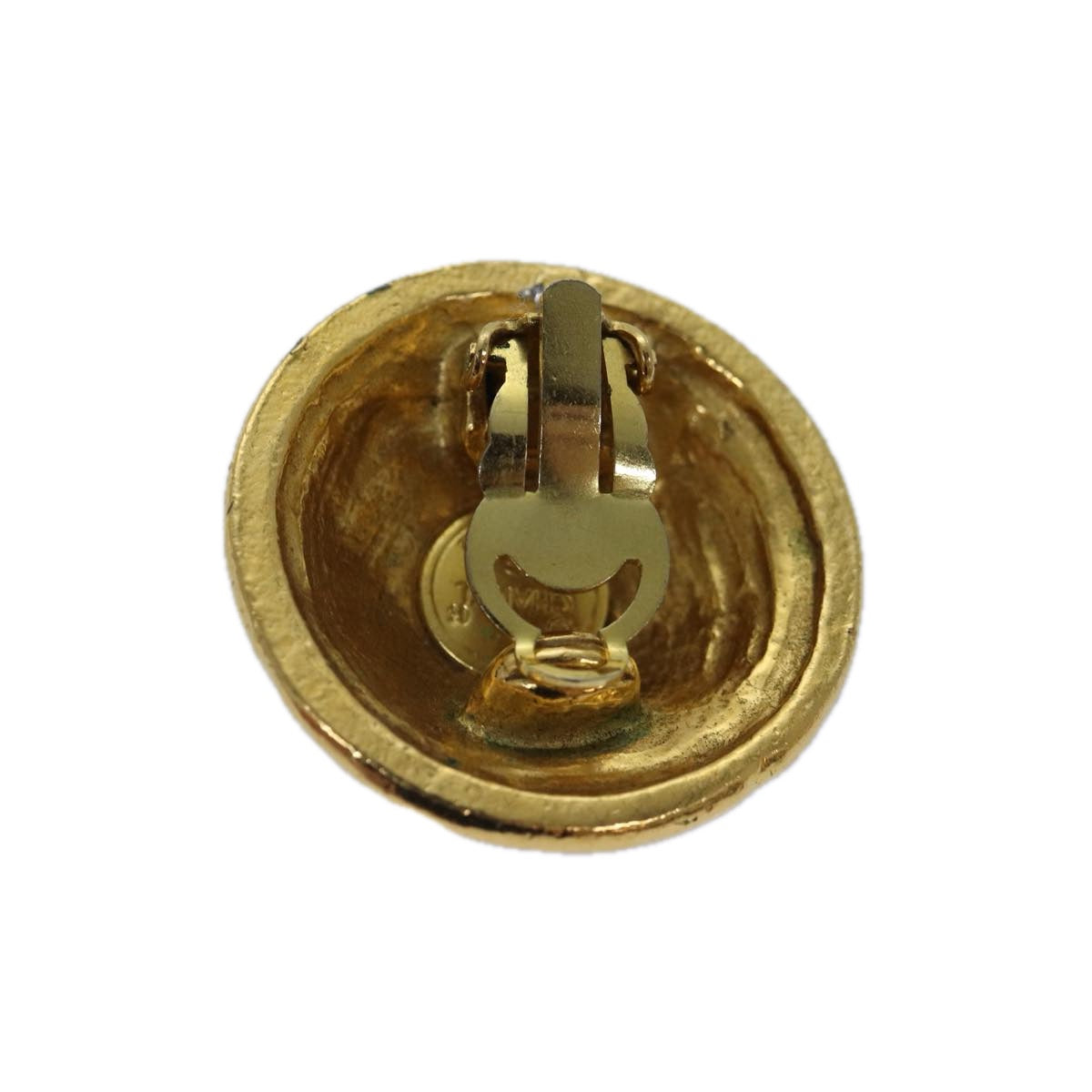 CHANEL COCO Mark Earring metal Gold CC yk14445