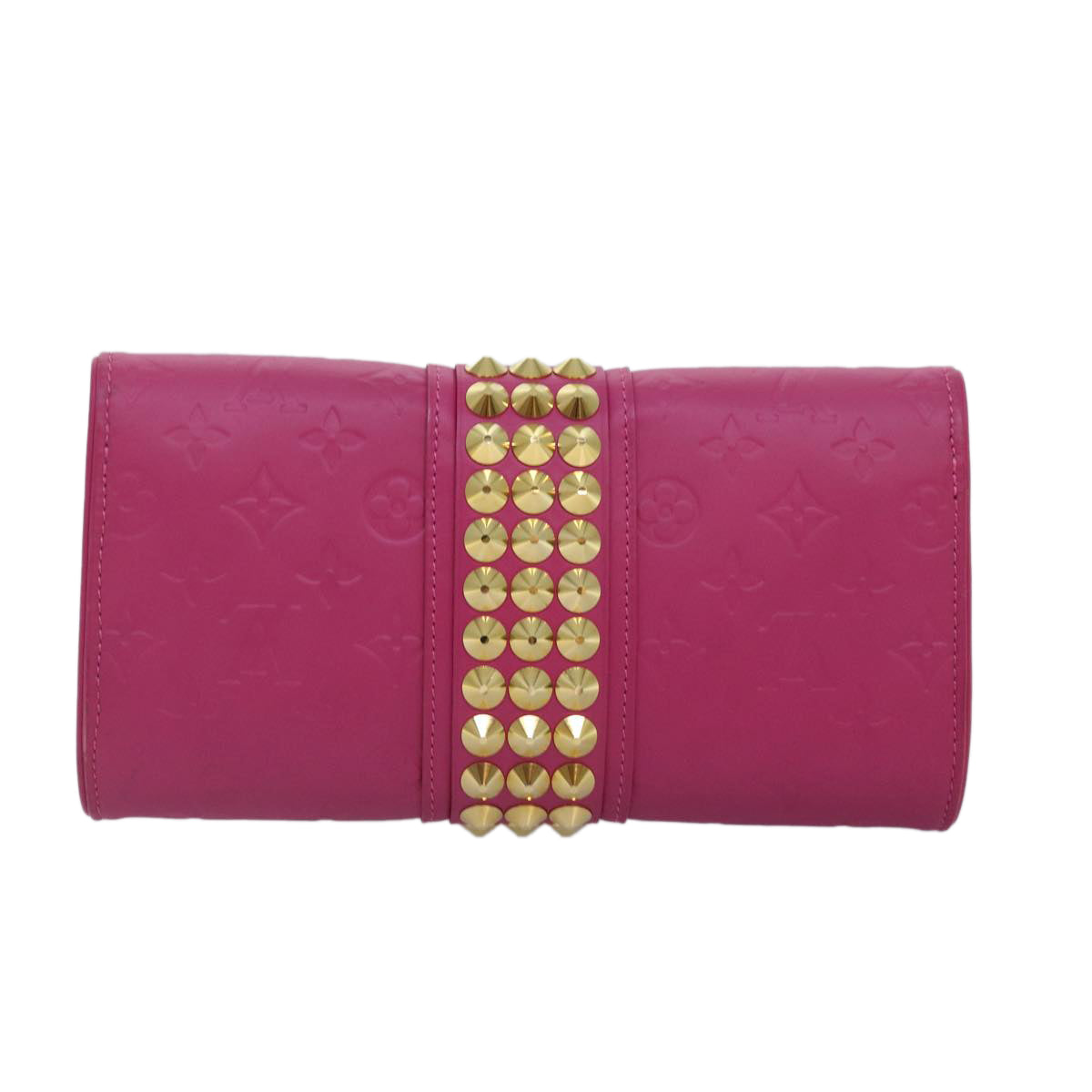 LOUIS VUITTON Monogram Pochette Courtney Bag Embossed leather Pink yk14516AV