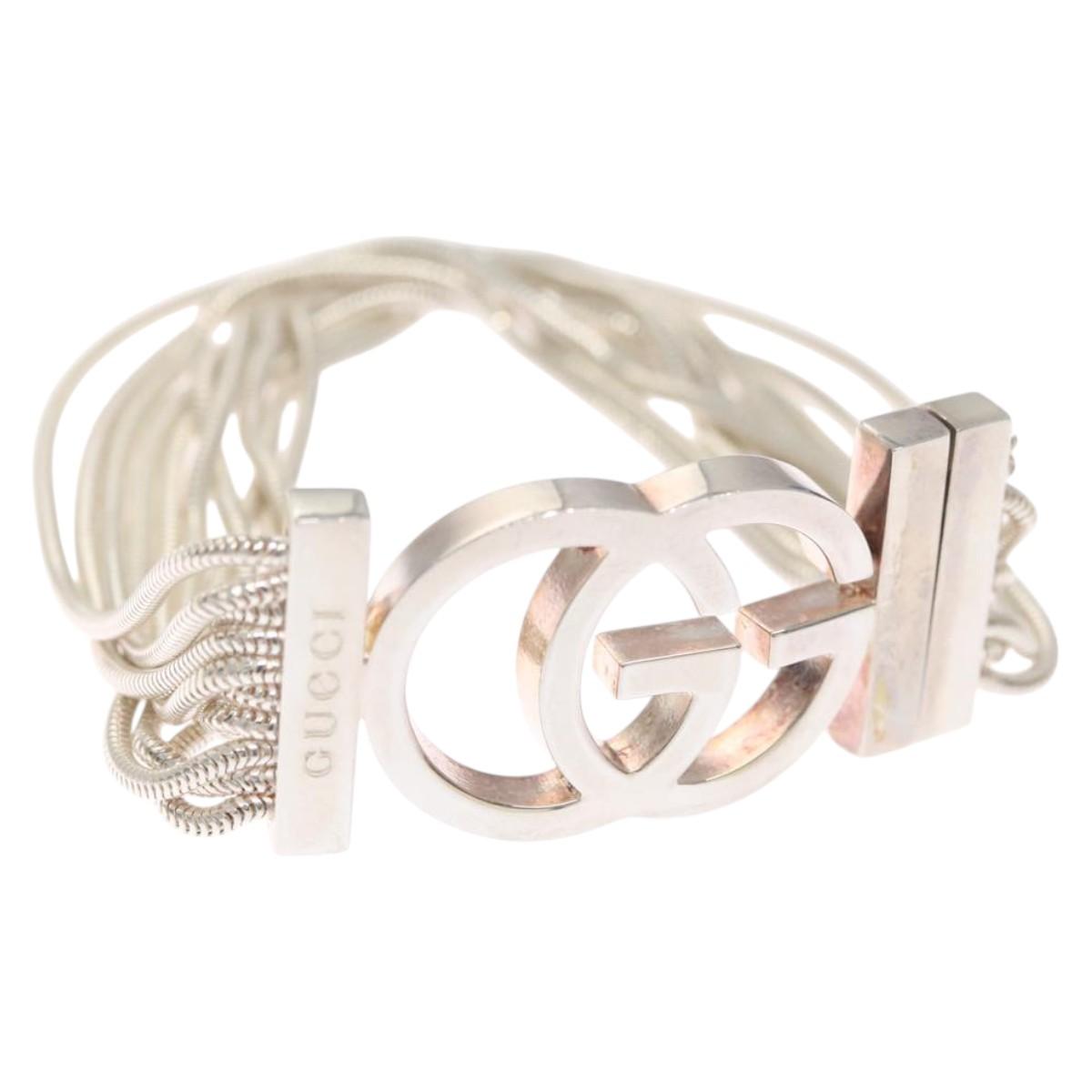 GUCCI Interlocking Bracelet Ag925 Silver yk16929
