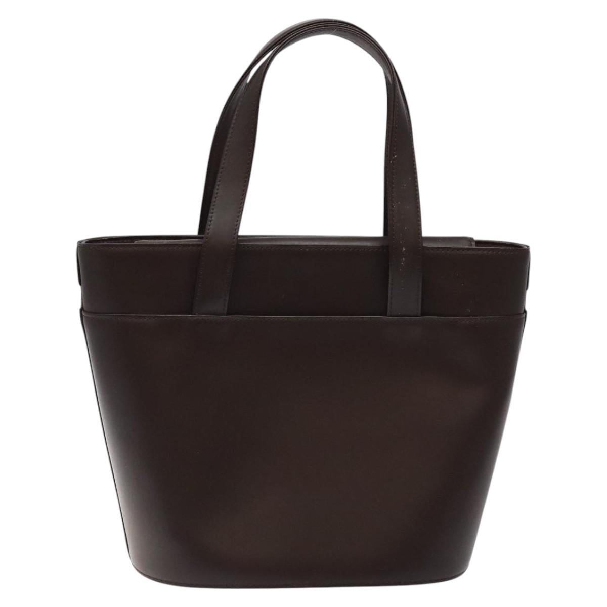 BURBERRY Hand Bag Leather Brown yk17756