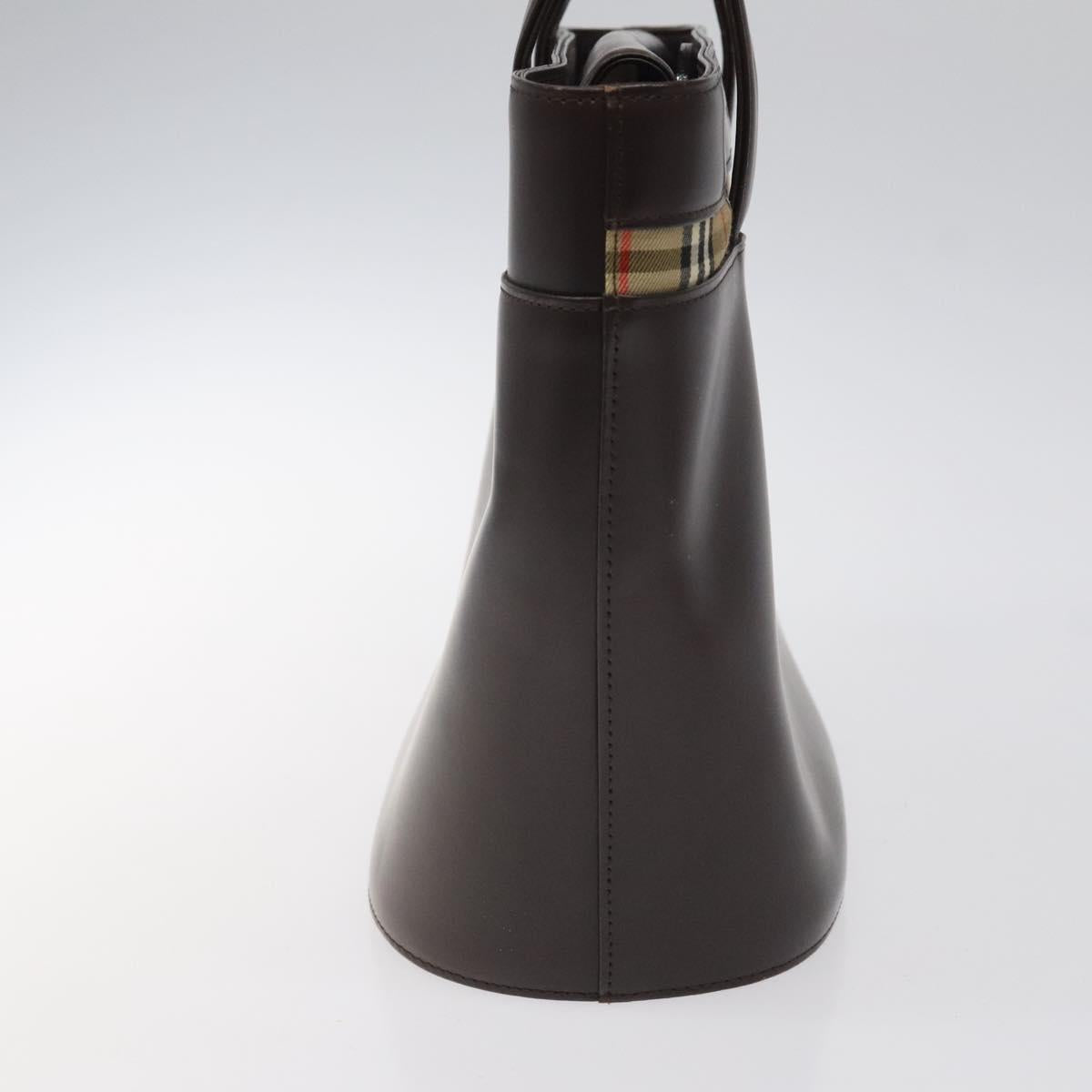 BURBERRY Hand Bag Leather Brown yk17756